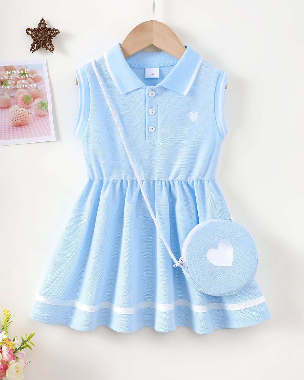 Alternative view of Little Toddler Girl Sporty Dress Summer Clothes Ruffle Sleeveless Kids Dresses Sport Causal Beach Sundress Girl Outfits