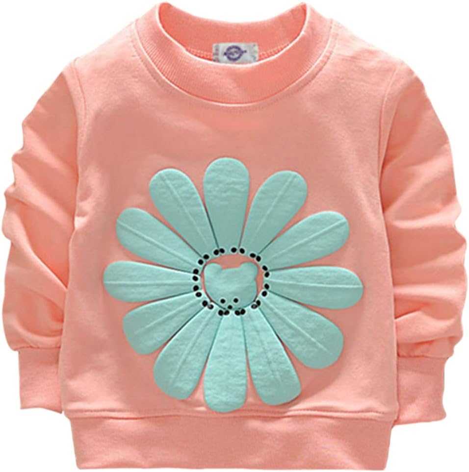 Toddler Baby Girls Sunflower Clothes Set Long Sleeve Top and Pants 2pcs Outfits Fall Clothes