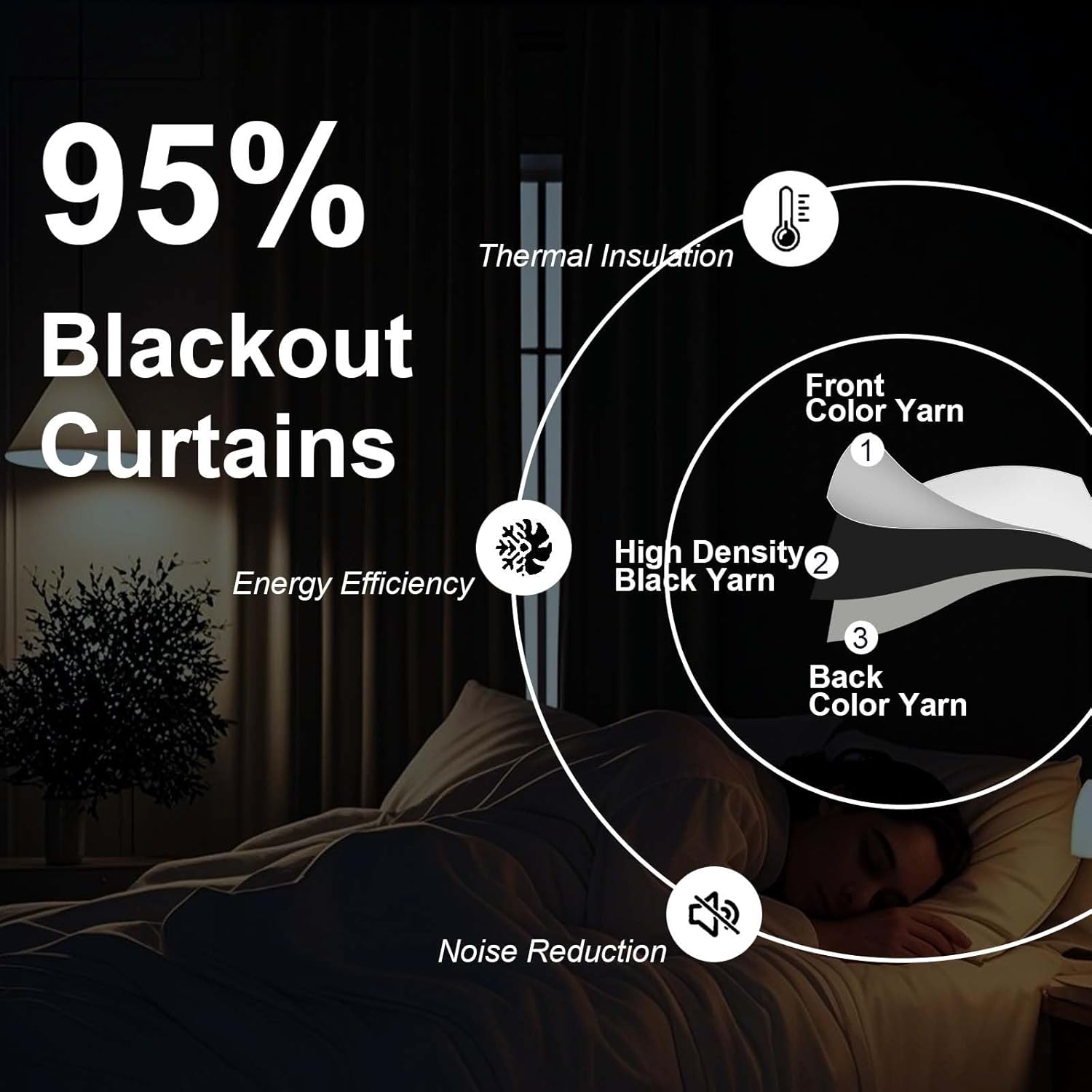 Alternative view of Gwine 24 Inch Long Tier Curtains for Small Window, Short Blackout Kitchen Curtains Over Sink, Half Window Drapes for Bedroom Bathroom Basement, 2 PCS, Each 30" Wx24 L, Black