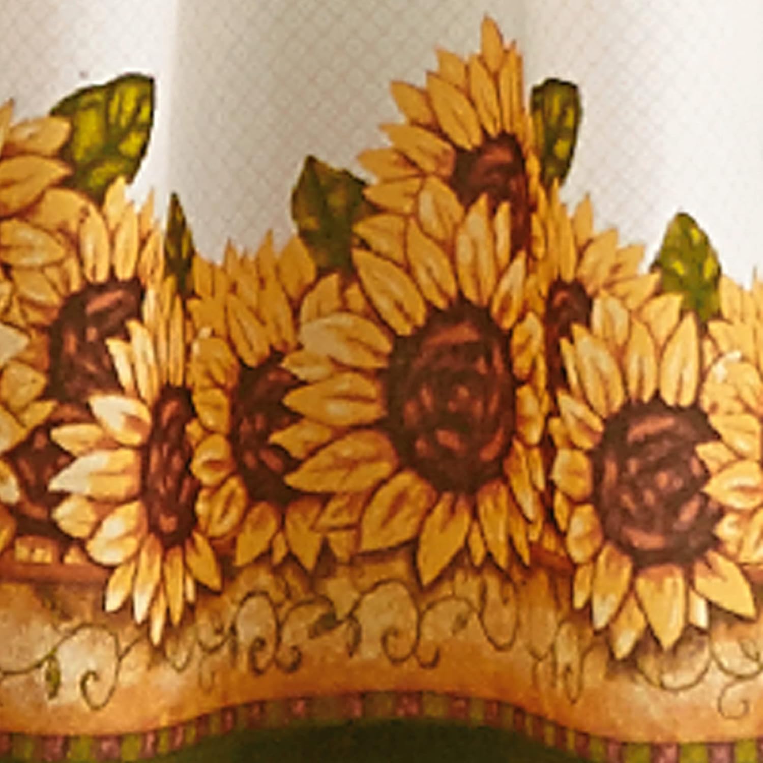 Curtainworks Sunflower Garden Window Kitchen Curtain Tier and Valance, Yellow, 36-Inch Tier Set - Image 4