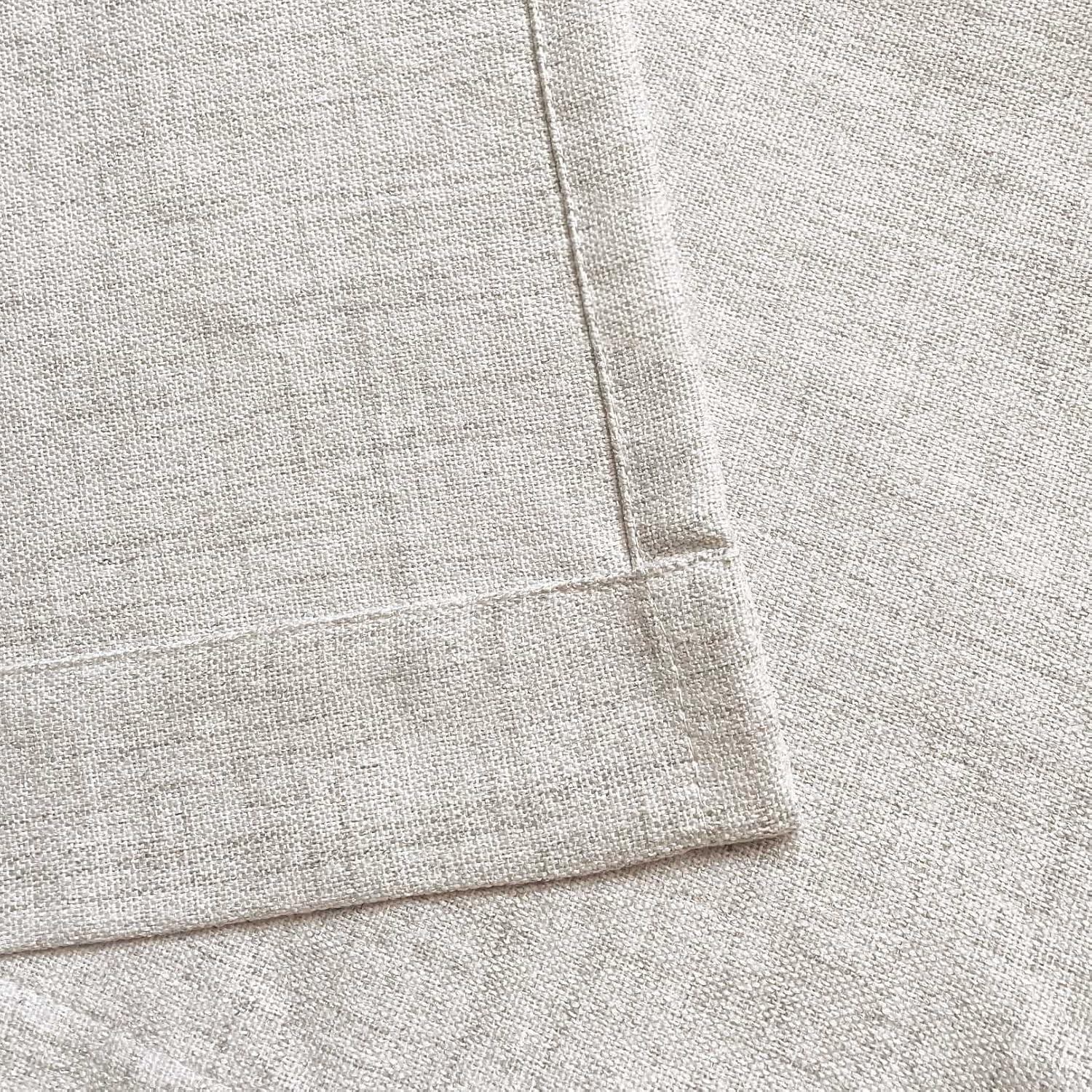 Faux Linen Valance for Windows Kitchen Living Room Valances Rod Pocket Farmhouse Country Rustic Bathroom Small Window Treatment (54x15 inch, Natural) - Image 5