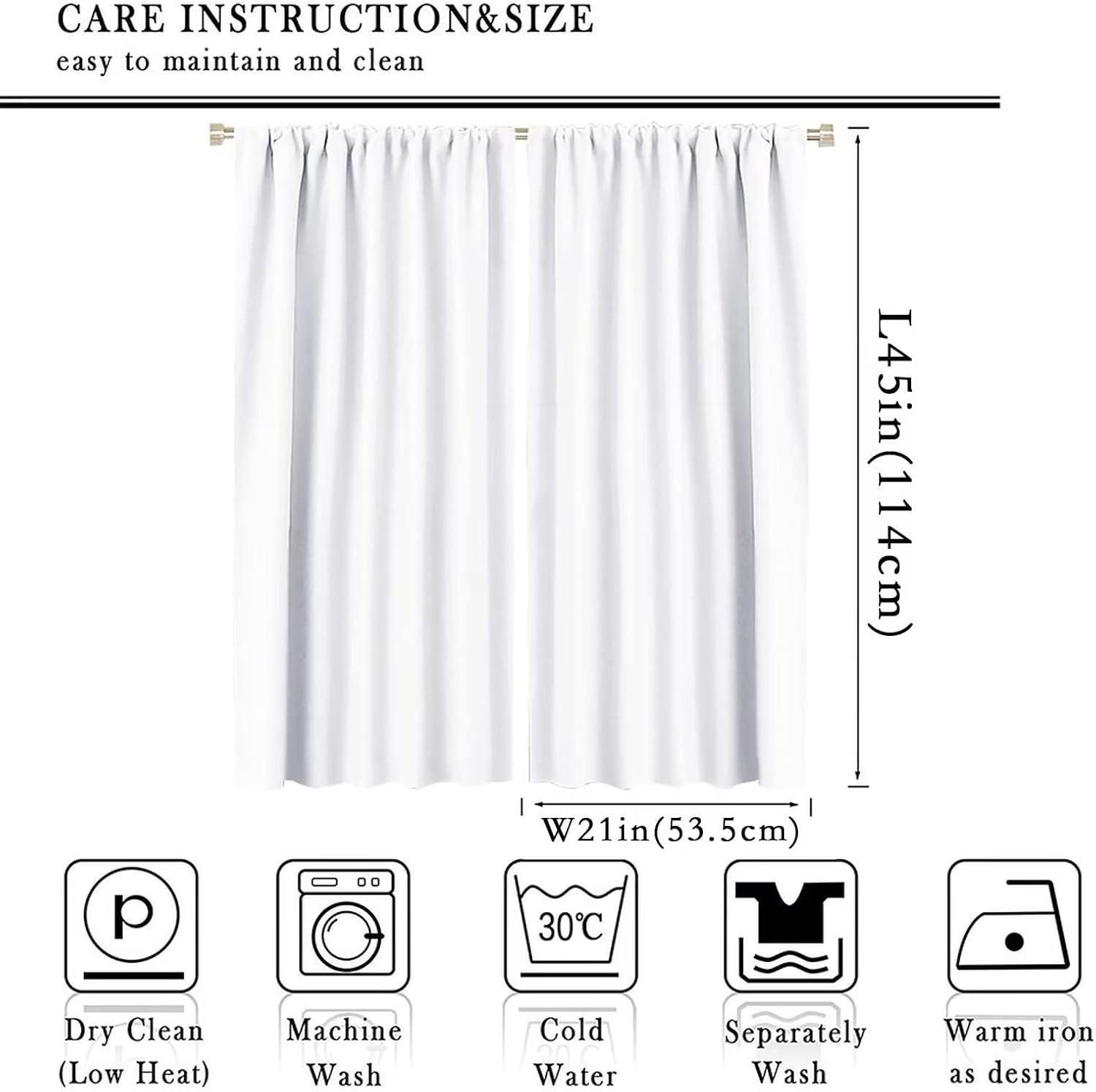 Alternative view of SENQIAN Retro Floral Kitchen Curtains Rustic Plant Wildflower Flowers Leaves Aesthetic Printed Blackout Rod Pocket Window Drapes Treatment for Bedroom Living Room Cafe W21xL45in Decor