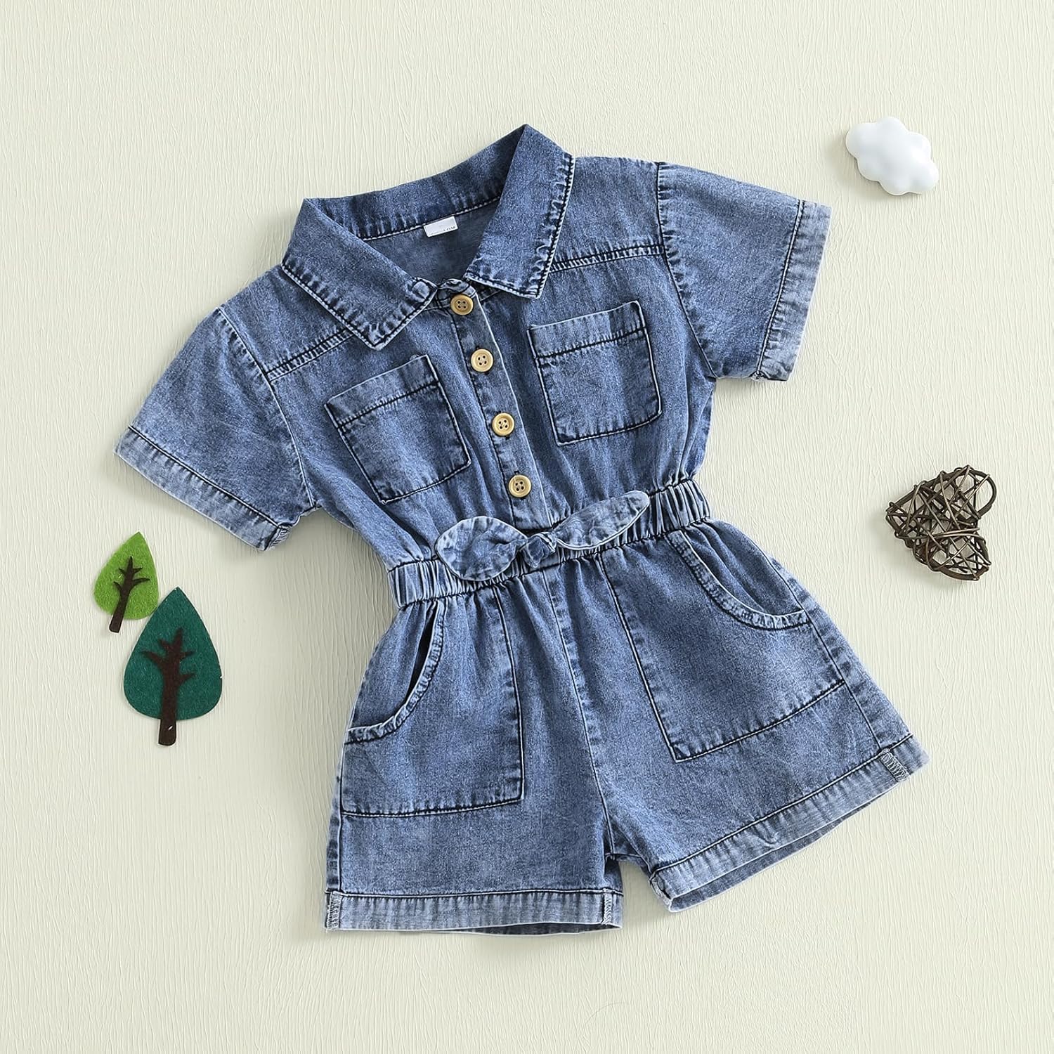 Alternative view of Ledy Champswiin Summer Toddler Girl Jumpsuit Shorts Little Girl Overalls Clothes Baby Jean Romper Jumpsuit One Piece Outfit