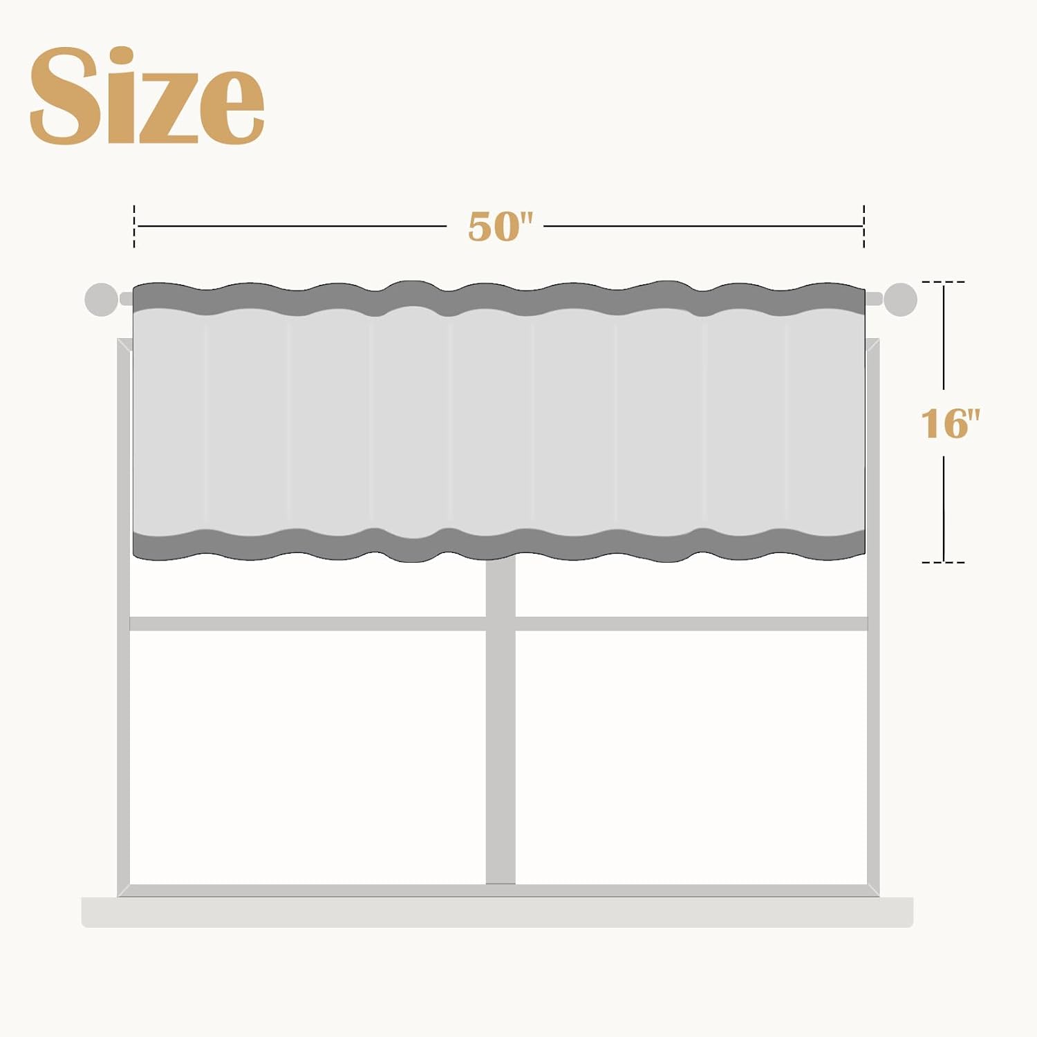 Alternative view of jinchan Valance Curtain Linen Textured Striped Window Curtain for Living Room Light Filtering Ticking Stripe Farmhouse Valance for Kitchen Rod Pocket 1 Panel 16 Inch Sage Green on Linen 1 Panel