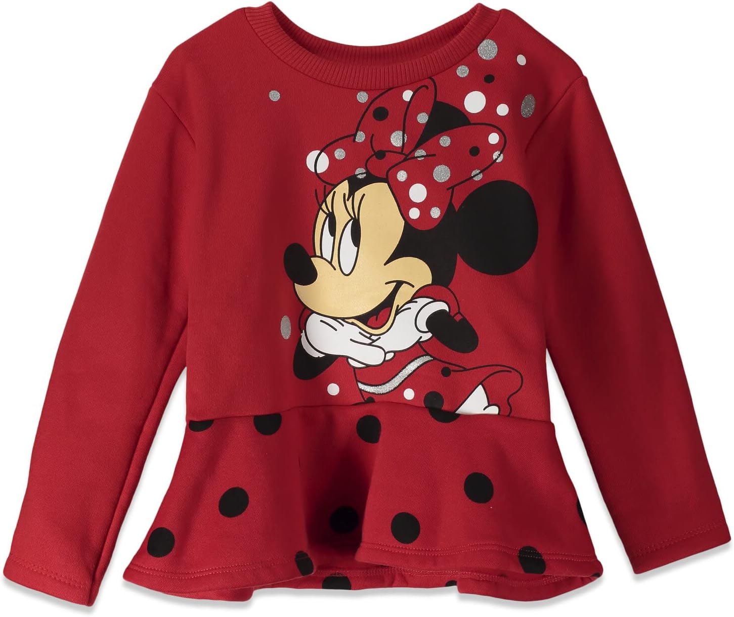 Disney Minnie Mouse Fleece Sweatshirt and Leggings Outfit Set Infant to Big Kid Sizes (18 Months - 14-16)