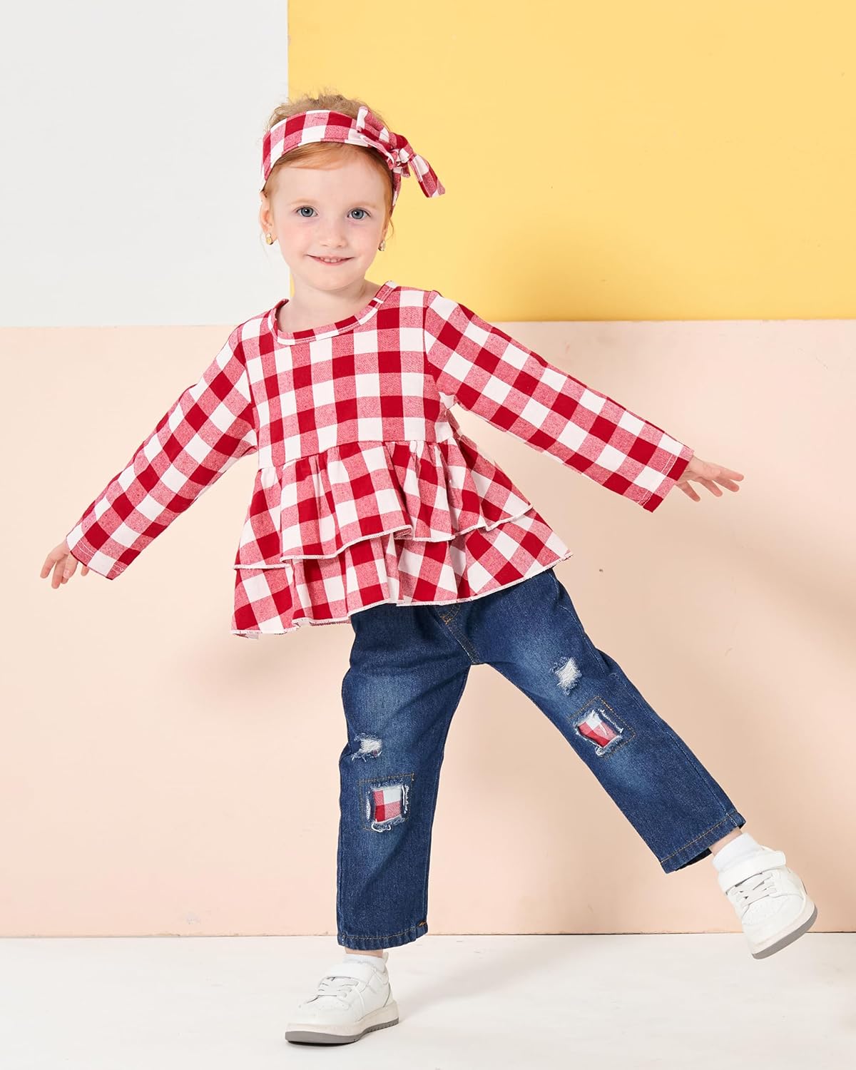 Alternative view of Renotemy Baby Girl Clothes Toddler Girl Clothes Outfits Infant Clothing Jeans Pants Set Cute Clothes Set for Girls