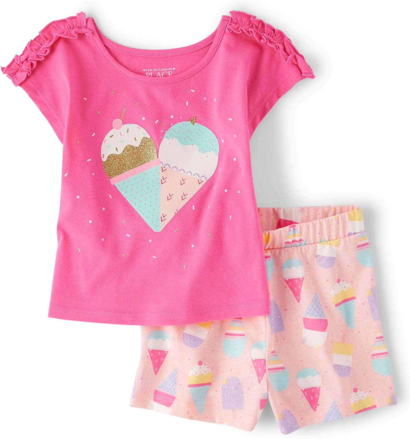 Alternative view of The Children's Place baby-girls And Toddler Short Sleeve Top and Shorts 2-piece Set
