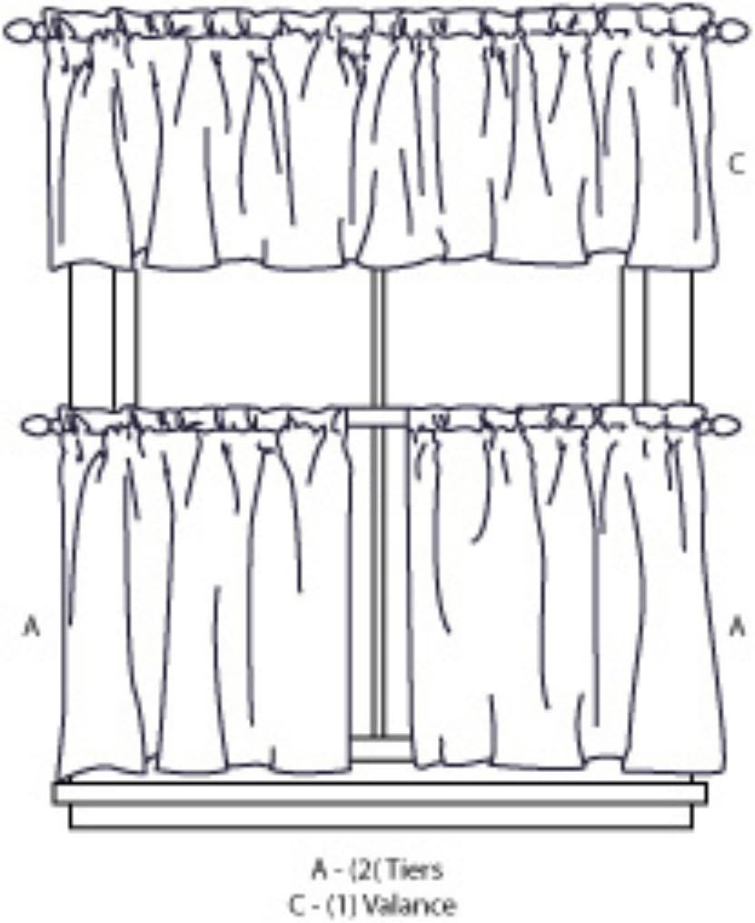 CHF Industries Wines Kitchen Curtain Set 36-inch Length