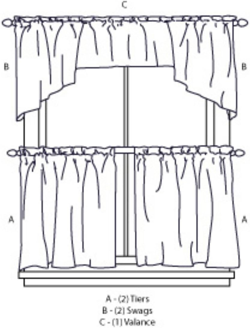 Alternative view of CHF Industries Wines Kitchen Curtain Set 36-inch Length