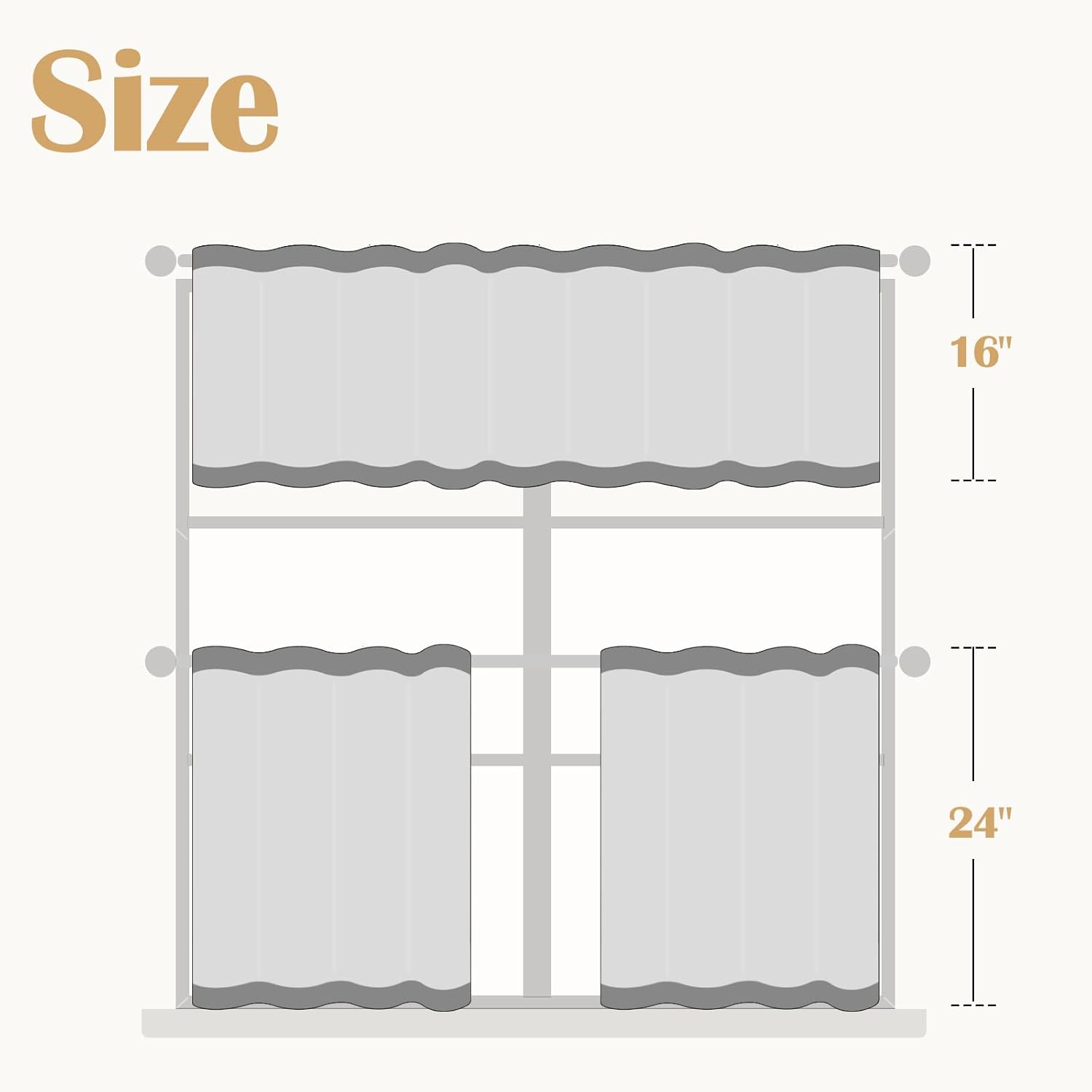jinchan Striped Kitchen Curtains and Valance Set 24 Inch Tier Curtains Ticking Stripe Linen Small Drapes Pinstripe for Cafe Living Room Bathroom Farmhouse 3 Pieces Set Rod Pocket Sage Green