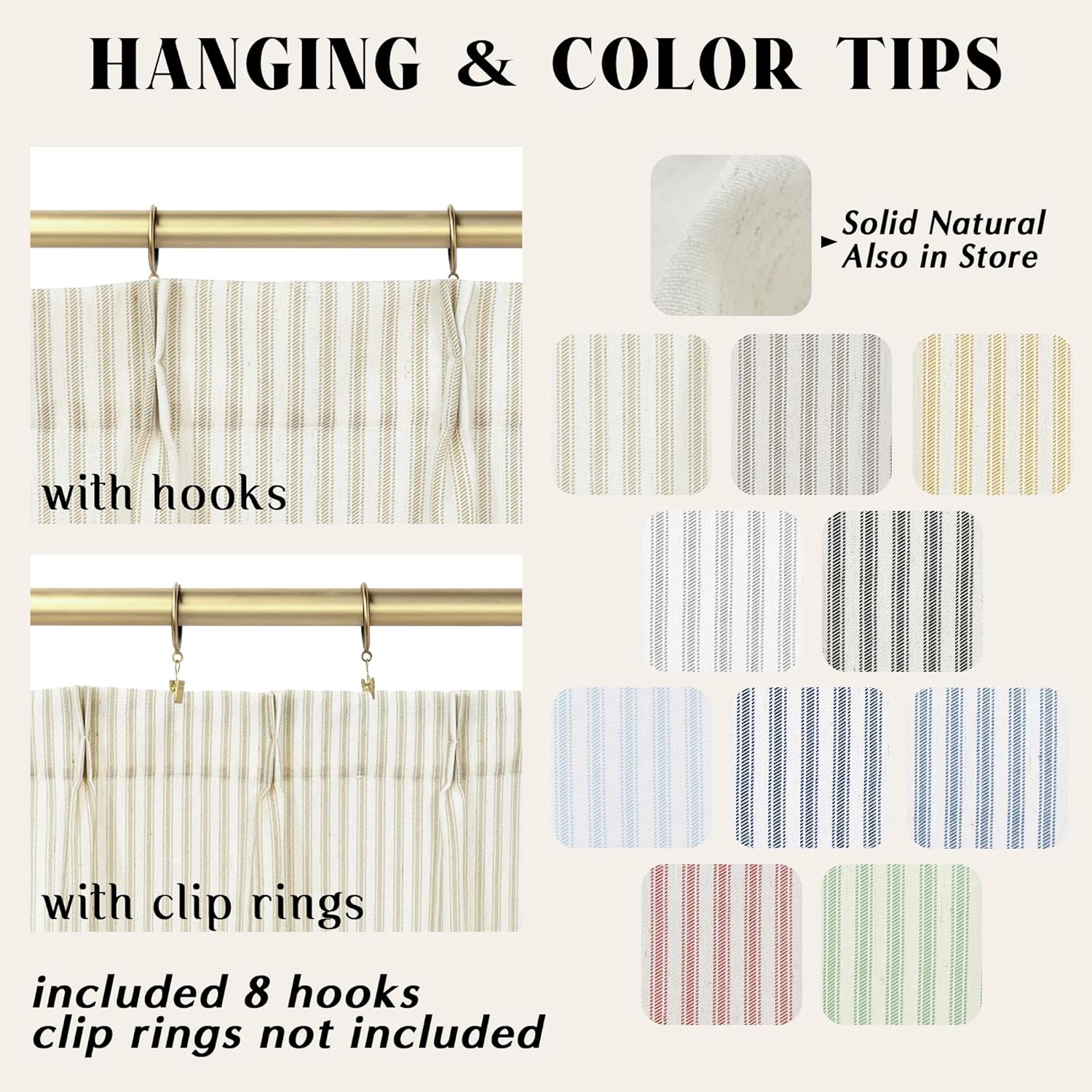 Alternative view of Lino Rosa Kitchen Window Curtains Over Sink 24 Inch Length Sets,Rustic Country Pinch Pleated Linen Cafe Small Window Curtain for Half Bathroom Windows