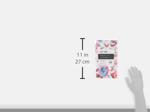 No. 918 Dora Floral Semi-Sheer Rod Pocket Kitchen Curtain Set, 54" x 36", Coral