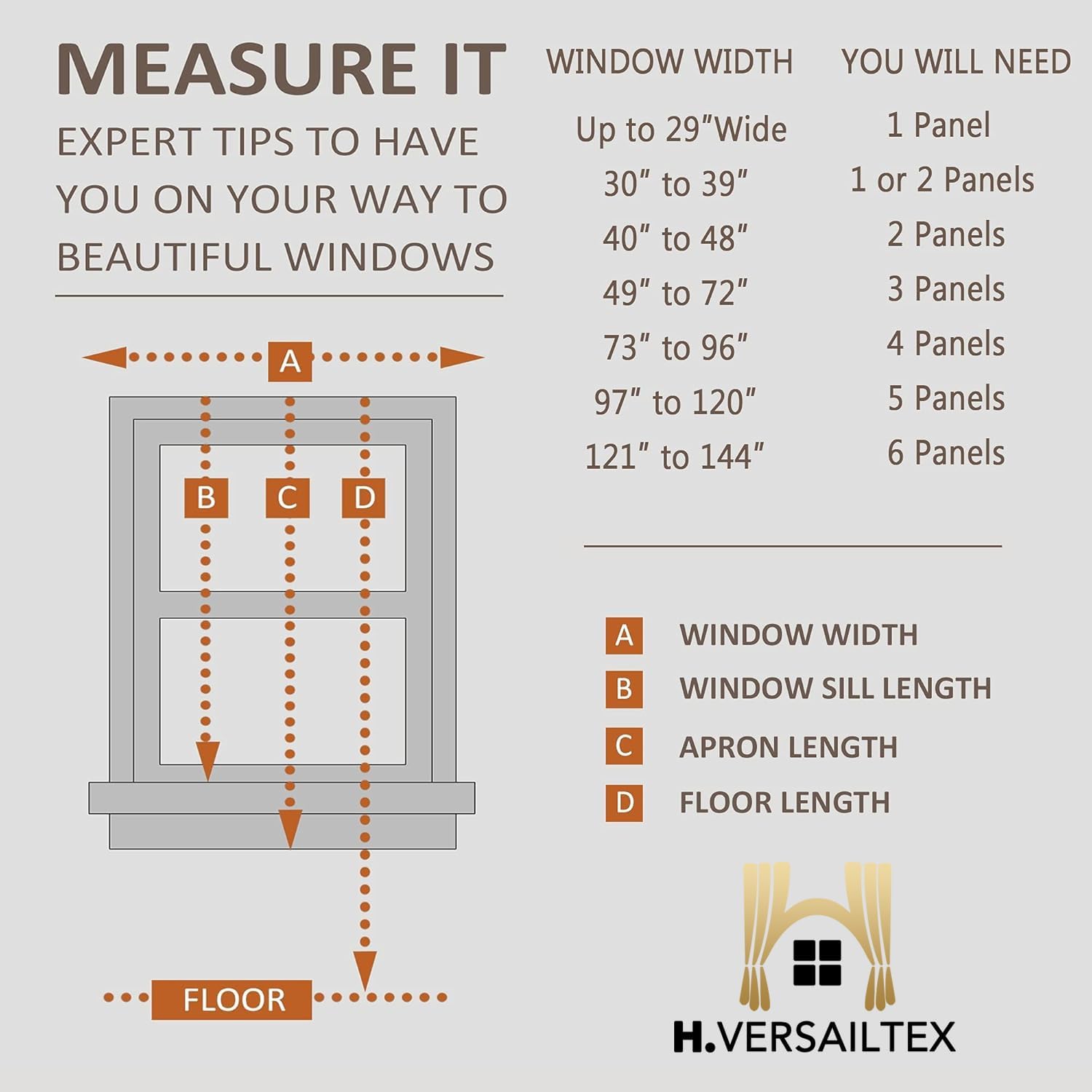 H.VERSAILTEX Natural Linen Sheer Curtains Flax Linen Blended Curtain Panels Living Room, Nickel Grommet Semitransparent Semi-Sheer Soft Privacy Drapes, Natural, 84 inches Long 2 Panels