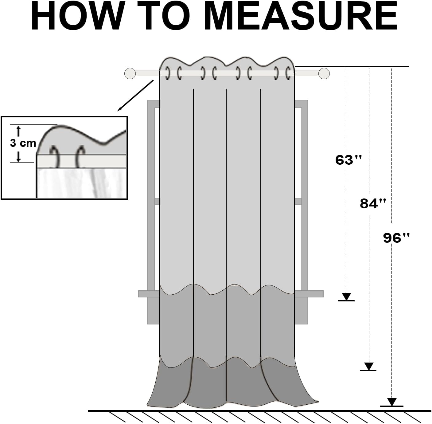 Alternative view of Hiasan Blackout Curtains for Bedroom, 60 x 63 Inches Length - Thermal Insulated & Light Blocking Window Curtains for Living Room, 2 Drape Panels Sewn with Tiebacks, Dark Grey