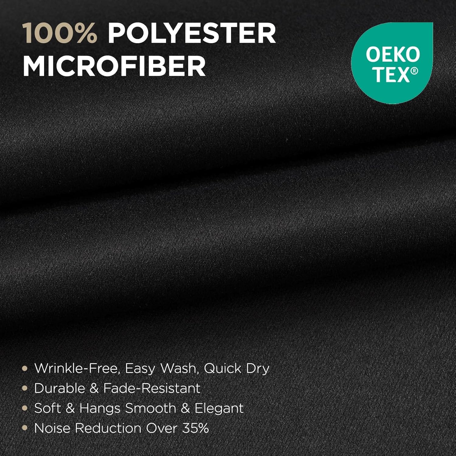 Alternative view of Joydeco Blackout Curtains for Bedroom 84 Inch - Black Out Curtains with Grommets Thermal Insulated Room Darkening Light Blocking, Noise Reducing & Wrinkle-Free Drapes for Living Room Windows, 2 Panels