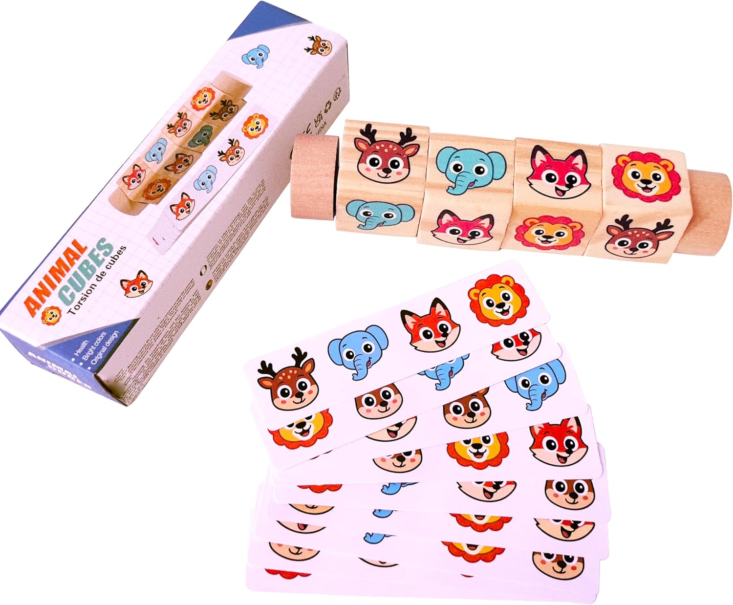 Wooden Animal Matching Puzzle Game u2013 Monterrori Toys Early Educational Toddler Rotating Block Puzzle with Cards for Hand-Eye Coordination & Fine Motor Skills Development for Age 1 2 3+ - Image 4
