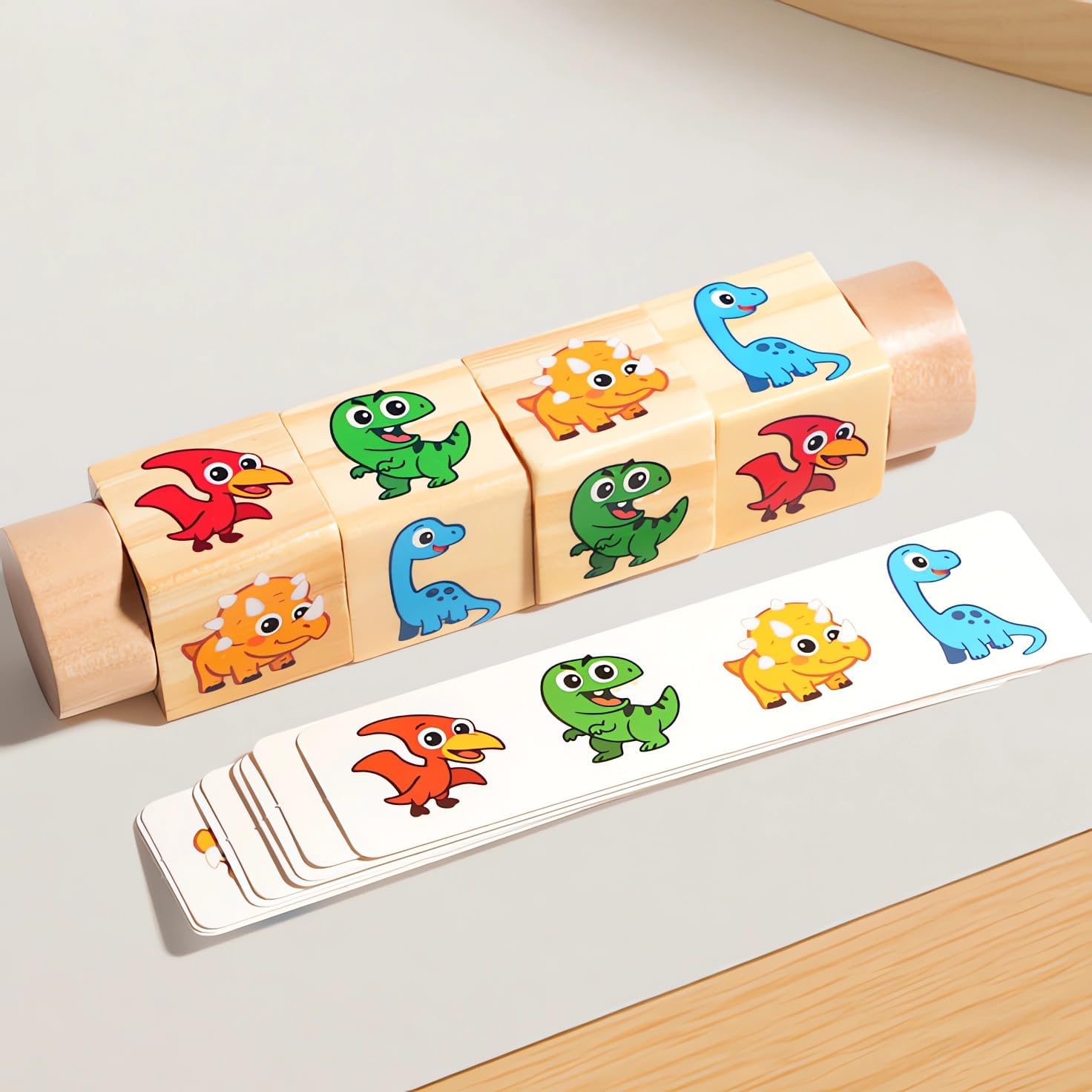 Wooden Animal Matching Puzzle Game u2013 Monterrori Toys Early Educational Toddler Rotating Block Puzzle with Cards for Hand-Eye Coordination & Fine Motor Skills Development for Age 1 2 3+ - Image 6