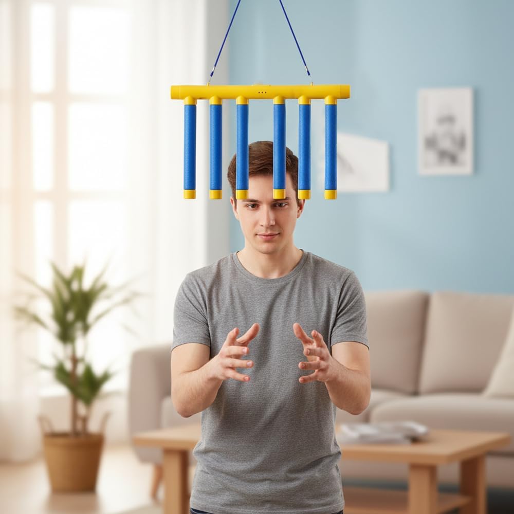 asfanst Reflective Drop Stick Challenge Game, Hand Eye Coordination Reflex Training Toy, 3 Adjustable Speed Modes, Catching Sticks Game for All Ages (Blue)