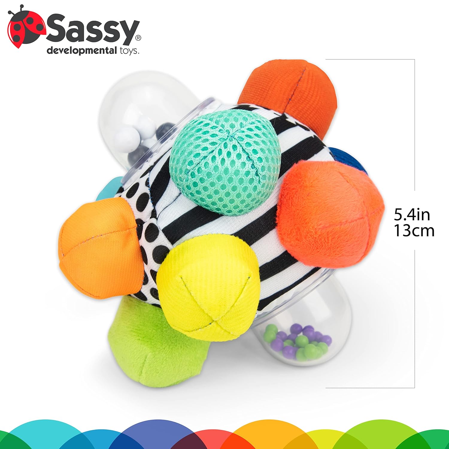 Alternative view of Sassy Developmental Bumpy Ball, Easy to Grasp Bumps Help Develop Motor Skills, Ages 6+ Months