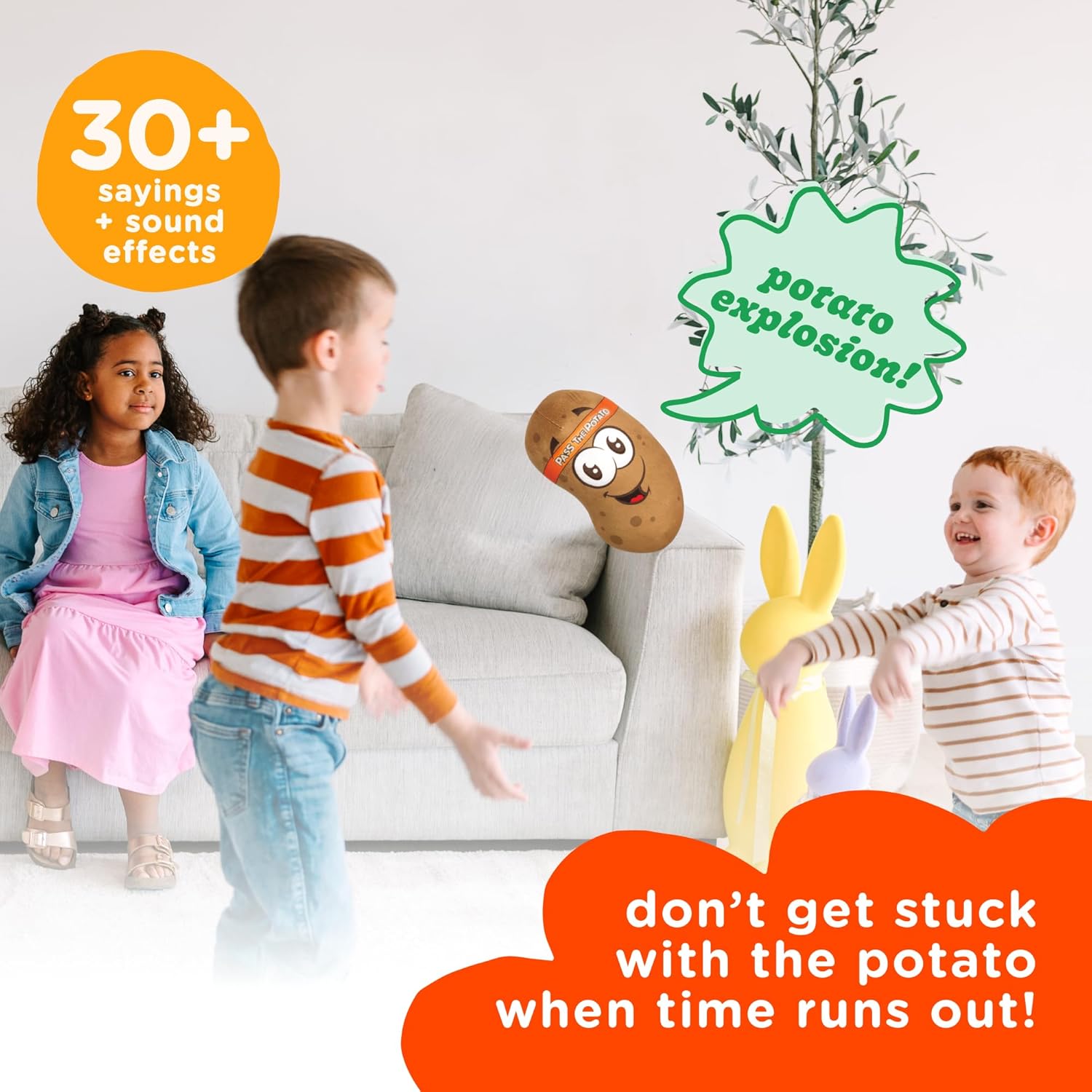 Move2Play, Pass The Potato, Hilariously Wild and Fun Active Play Game | Gift for Kids & Toddlers | Boys & Girls Ages 3, 4-8+ | Indoor/Outdoor Toy| Summer & Camping Fun