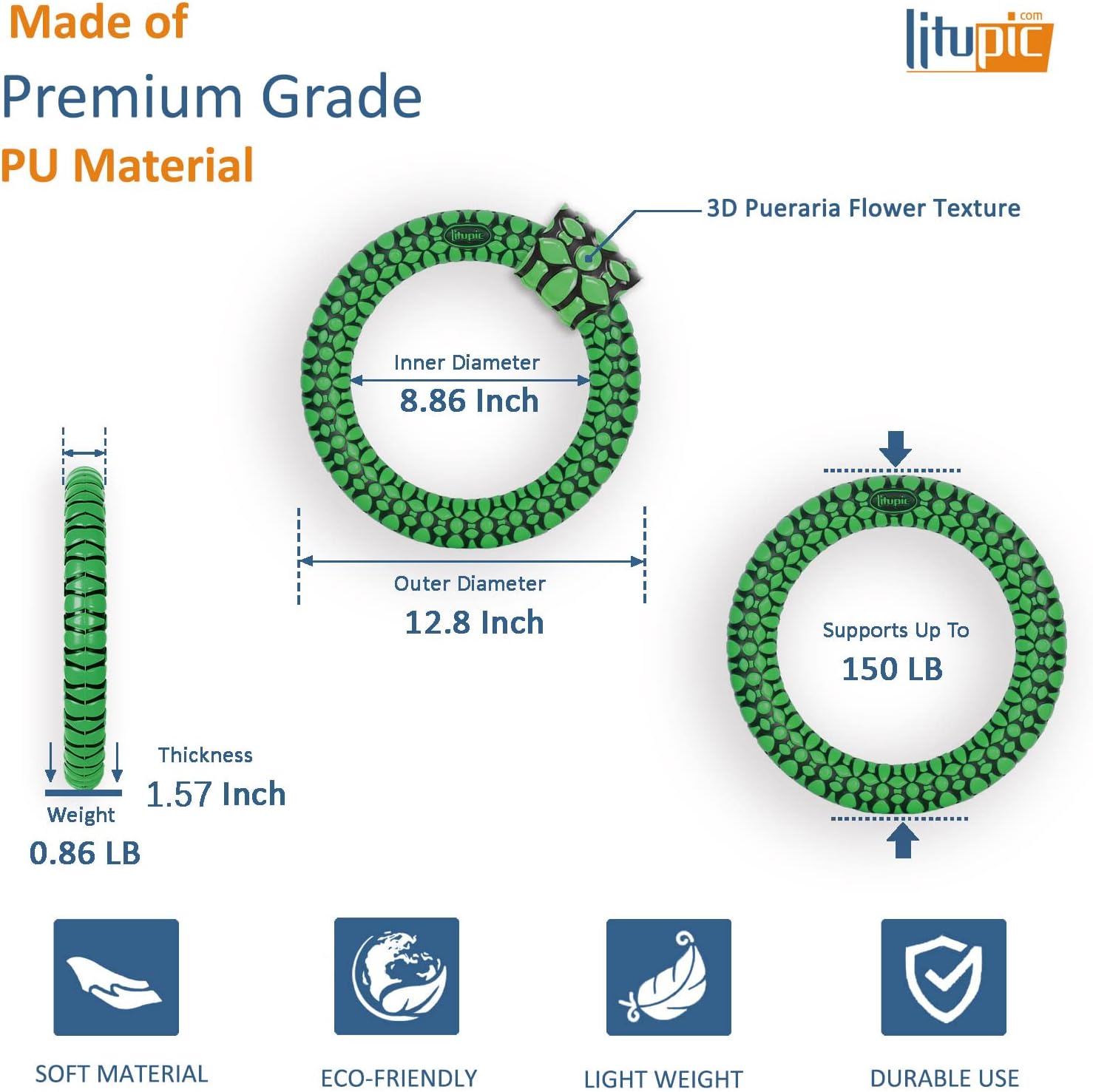Litupic Bouncy Sports Hoops Hand Eye Coordination Training Tool Sports Equipment Reaction Speed Training Tool for Improving Agility & Reflex Skills Easy to Catch and Throw Great for Family