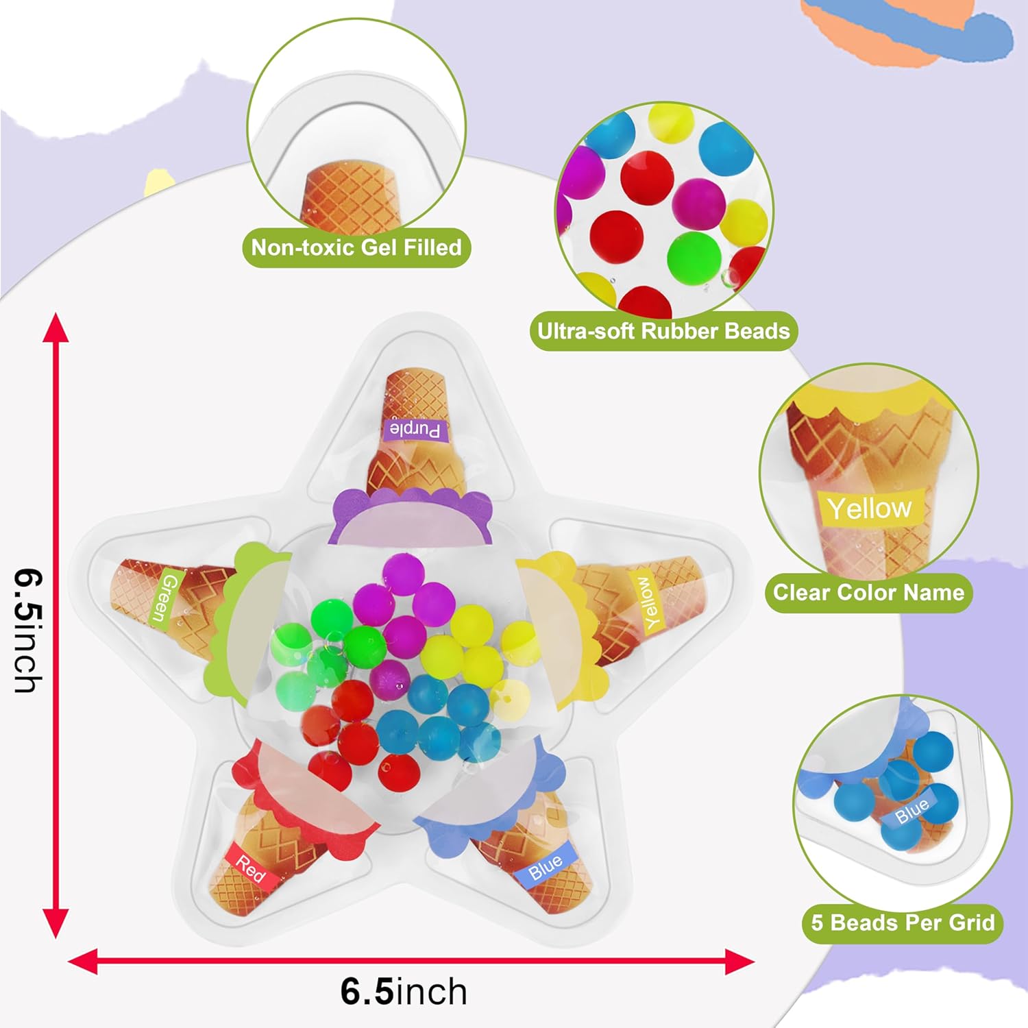 Alternative view of Color Sorting Sensory Toys for Toddlers, Color Matching Fidget Toys for Calming, Preschool Learning Montessori Toy Travel Fine Motor Skills Game for Kids Boys Girls Ages 3-5