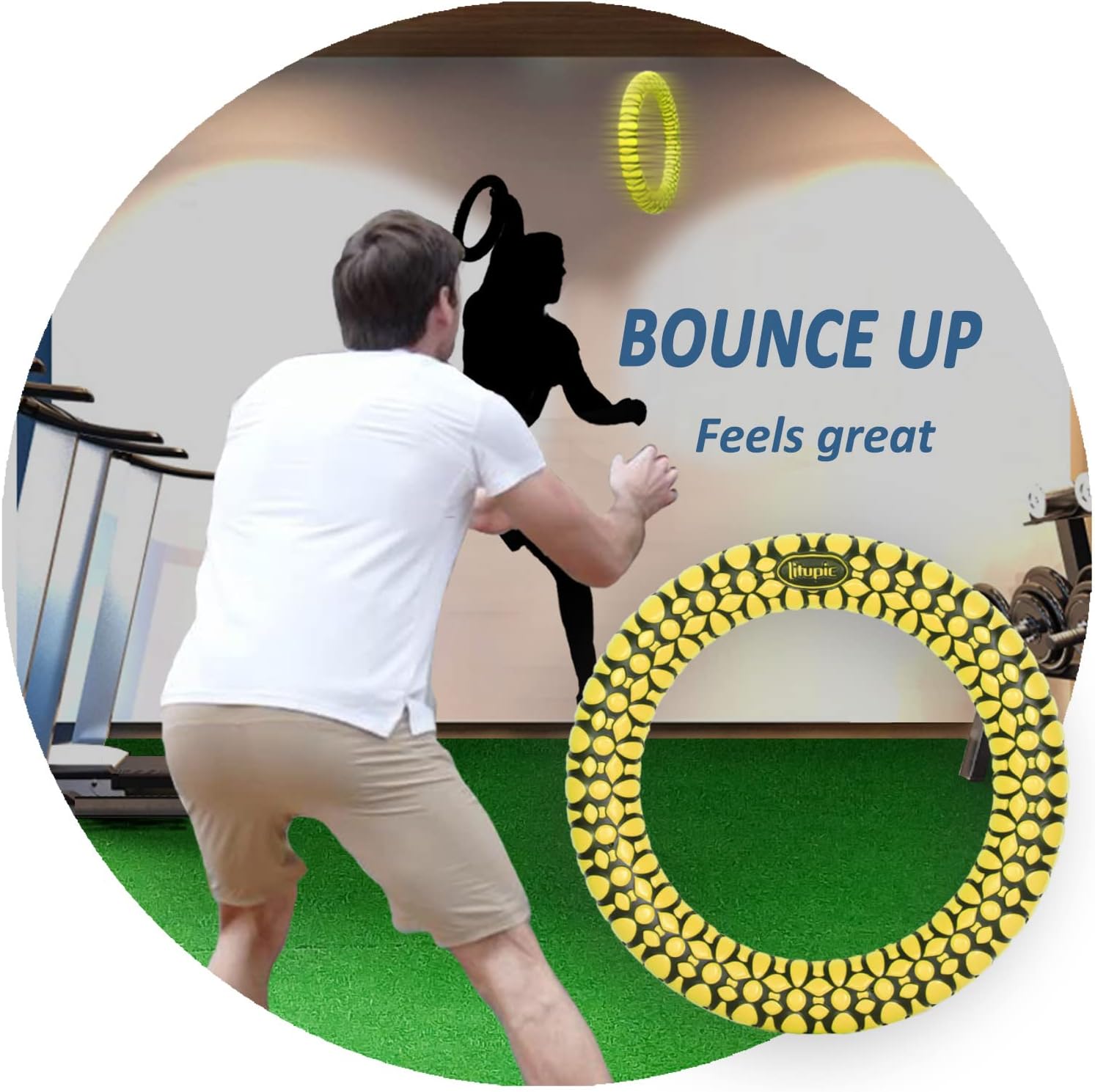 Litupic Bouncy Sports Hoops Hand Eye Coordination Training Tool Sports Equipment Reaction Speed Training Tool for Improving Agility & Reflex Skills Easy to Catch and Throw Great for Family - Image 7