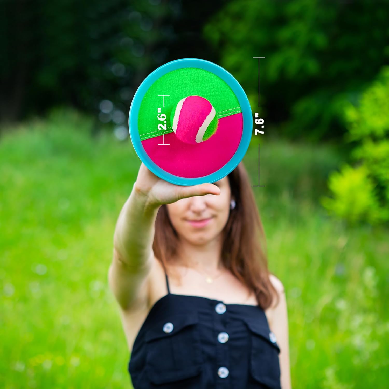 Alternative view of Ayeboovi Toss and Catch Ball Game Outdoor Beach Pool Kids Toys Outside Lawn Yard Games for 3 4 5 6 7 8 9 10 11 12 Year Old Girls Boys Toys Birthday Gift Stocking Stuffers (2 Paddles 2 Balls)