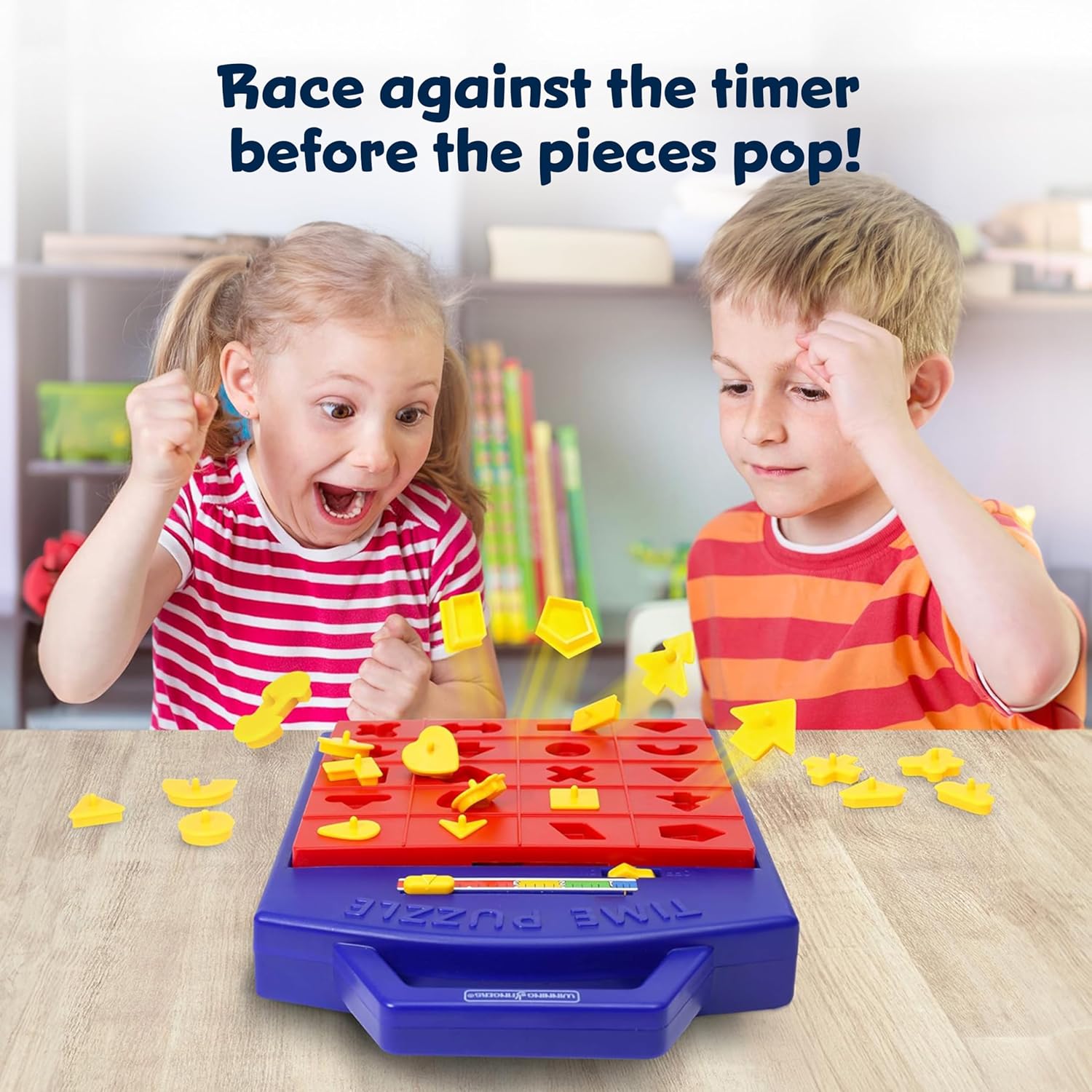 Alternative view of Winning Fingers Shape Toy Puzzle Game u2013 Pop Up Board Game with Shape Puzzles - Two Players Concentration Games Puzzle Board Matching Game - Educational Toy for Kids 3 Years and Older