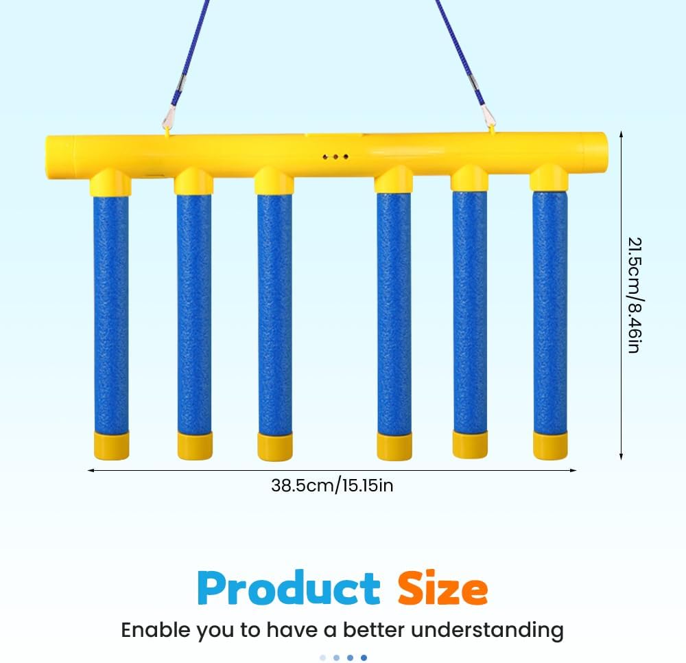 NEKSKA Reflex Sticks Rebounce Game, Reflex Challenge Game, Falling Sticks Reaction Time Trainer with Adjustable Speed Modes for Home, Office & Team Activities (Yellow)