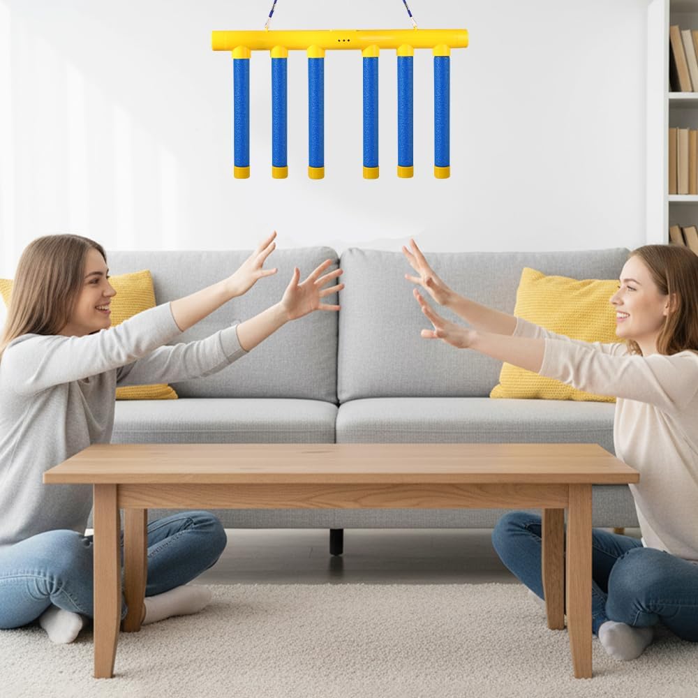 LECDOA Reflex Game Falling Sticks, 3-Speed Adjustable Hand-Eye Coordination Reflex Training Toy, Stick-Catching Game Suitable for All Ages (Blue)