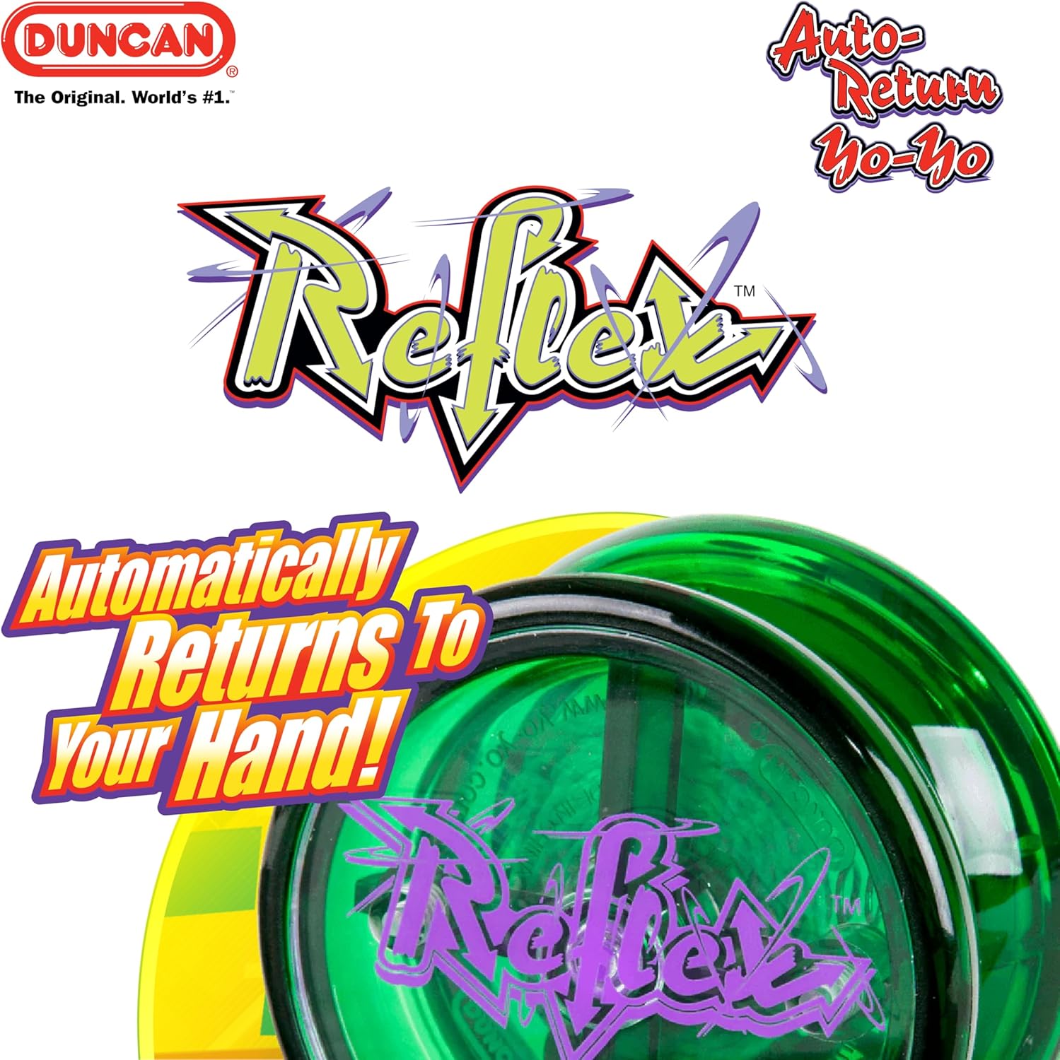 Alternative view of Duncan Toys Reflex Auto Return Yo-Yo, Beginner String Trick Yo-Yo, Green