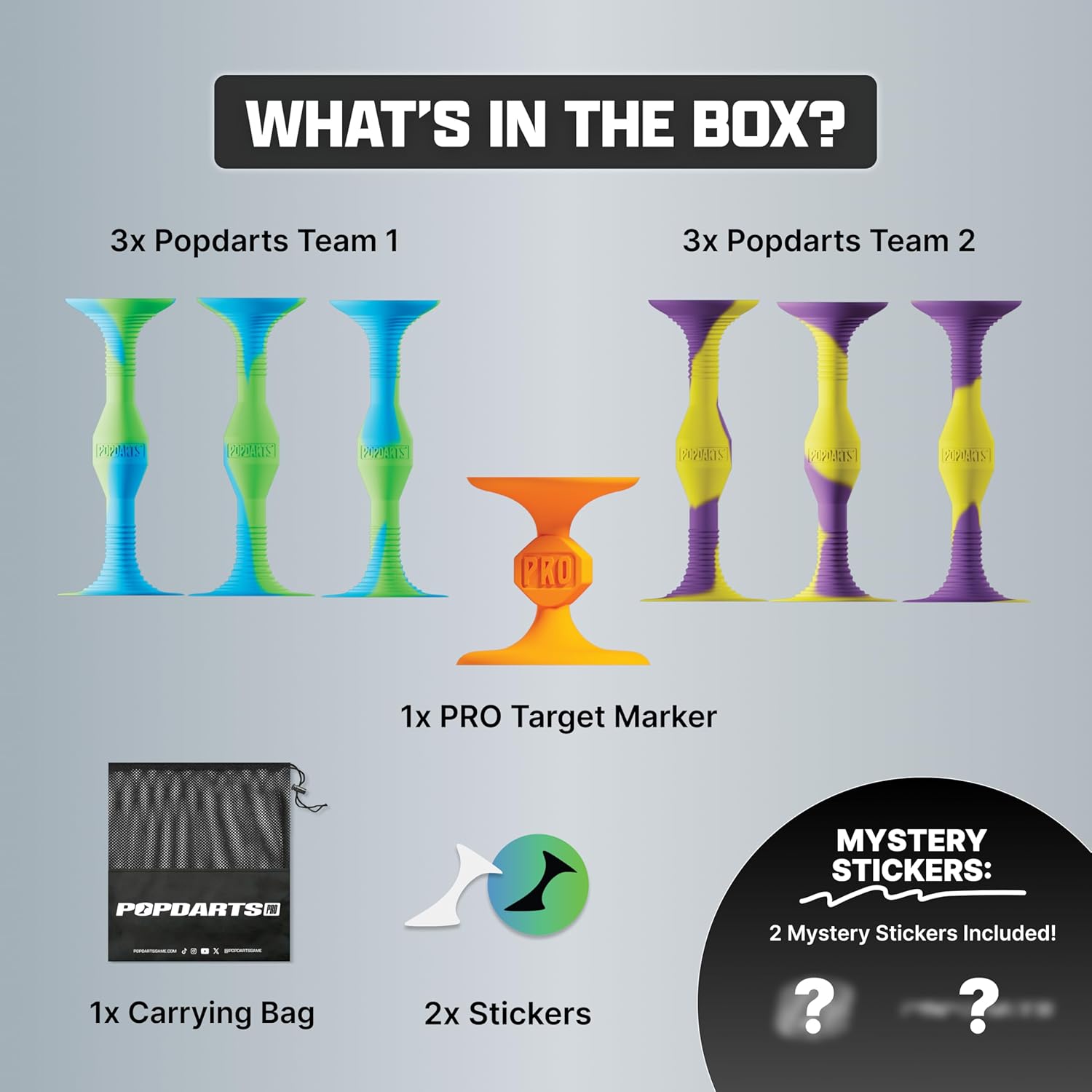 Alternative view of Popdarts PRO Pack Game Set (Wigglenobber Target Marker) - Indoor, Outdoor Suction Cup Throwing Game - Competition with a POP