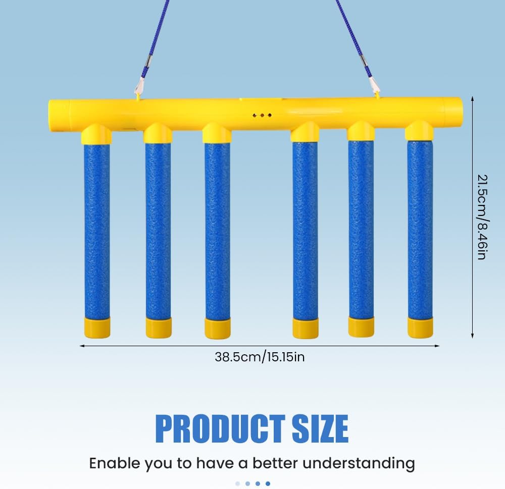 Reflective Drop Stick Challenge Game Set, Catching Sticks Game Toys,Hand Eye Coordination Training Toy, 3 Adjustable Speed Modes, Catching Sticks Game for All Ages (Yellow, 6 Sticks)