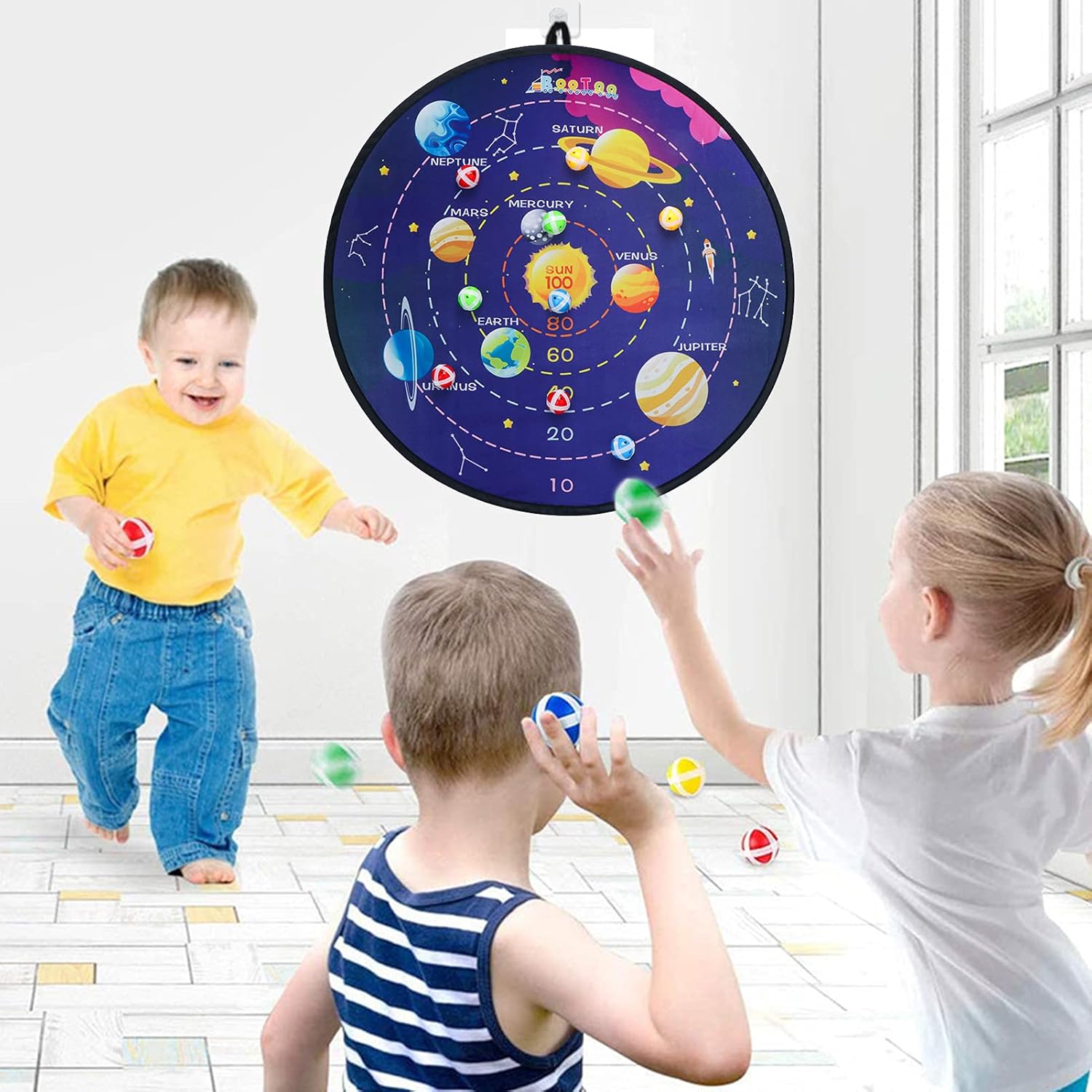 BooTaa 29" Large Dart Board for Kids, Kids Dart Board with Sticky Balls, Boys Toys, Indoor/Sport Outdoor Fun Party Play Game Toys, Birthday Gifts for 3 4 5 6 7 8 9 10 11 12 Year Old Boys Girls - Image 3