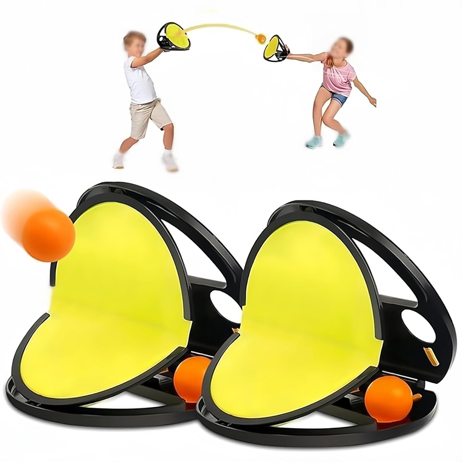 BIFENGSHUNCAI Toss and Catch Ball Game for Kids & Adults, 2Pcs Velcro Throw Catch Ball Set to Improve Hand Eye Coordination Ability, Portable Racket Pocket with Launcher, Ideal Outdoor Game Choice - Image 7