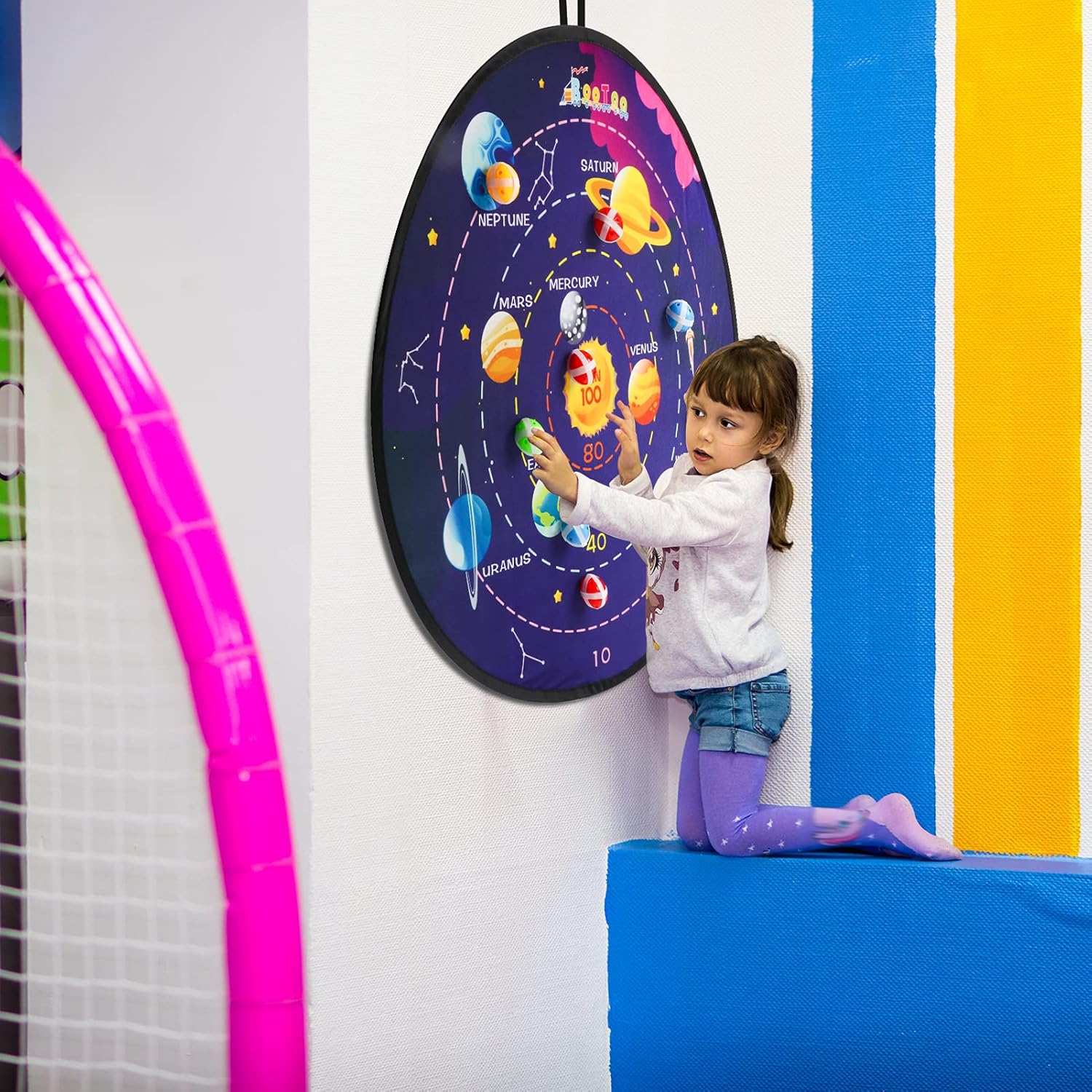 BooTaa 29" Large Dart Board for Kids, Kids Dart Board with Sticky Balls, Boys Toys, Indoor/Sport Outdoor Fun Party Play Game Toys, Birthday Gifts for 3 4 5 6 7 8 9 10 11 12 Year Old Boys Girls - Image 6