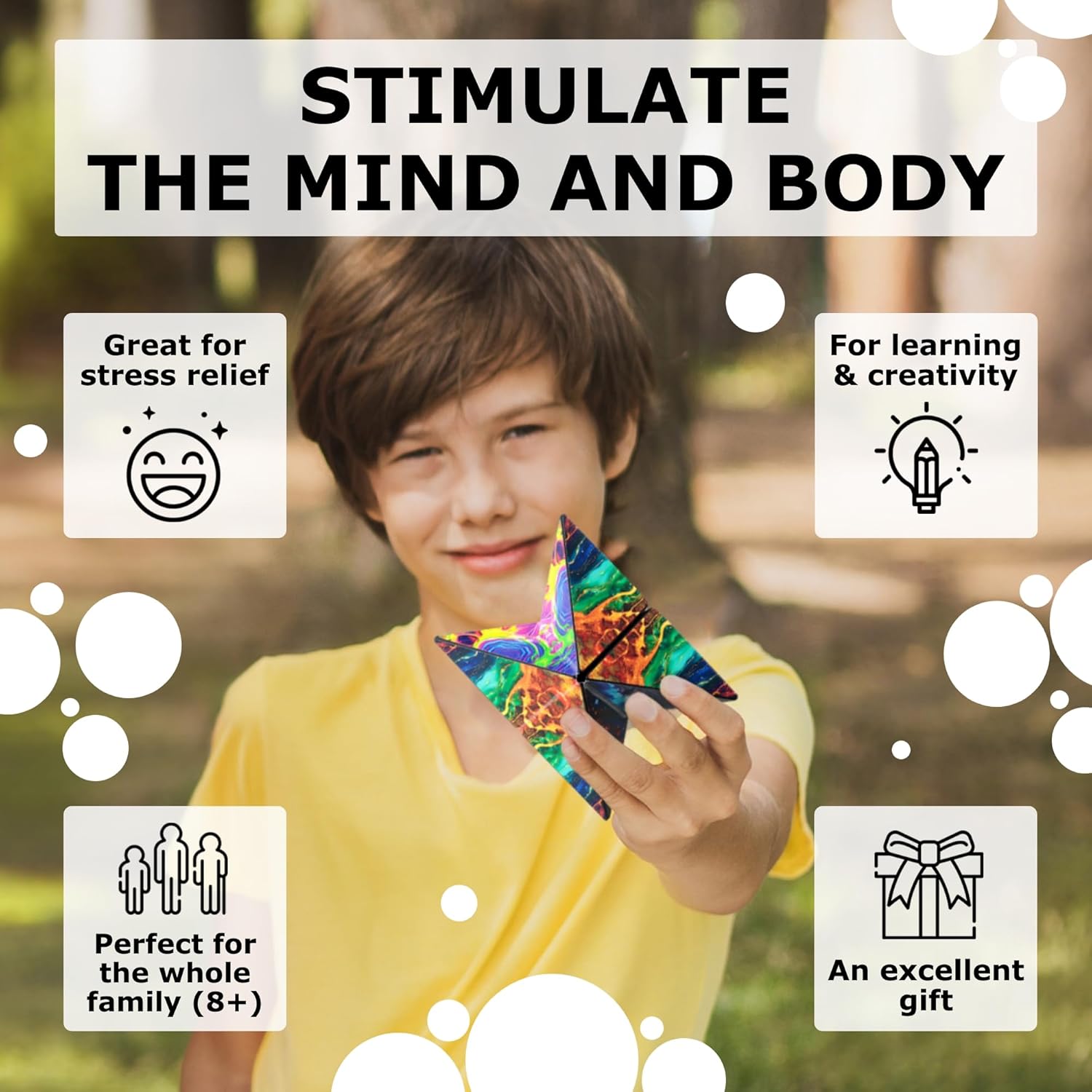 Alternative view of Shashibo Octa Shape Shifting Box - STEM Fidget Toy with Ultra Strong Magnets, Perfect Sensory Gift for Kids, Teens, and Adults u2013 Pairs w/All Shashibo Cubes (Infinity)