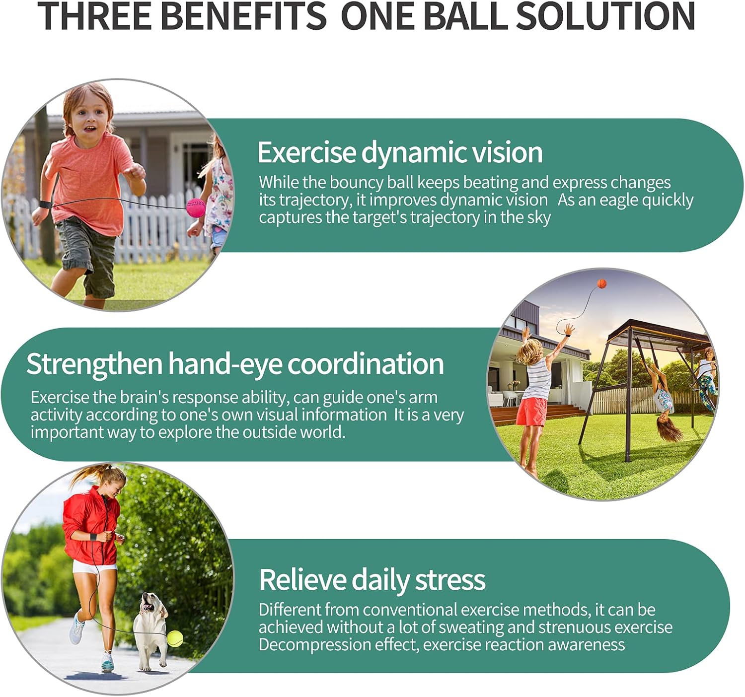 4/8/16 Pack 2.36 Inch Wrist Return Balls Wristband Ball Rubber Rebound Bouncy Sport Ball (Basketball, Baseball, Soccer,Tennis) on Elastic String Wrist Exercise or Play,Gift Toy for Kids Teens Adults - Image 5