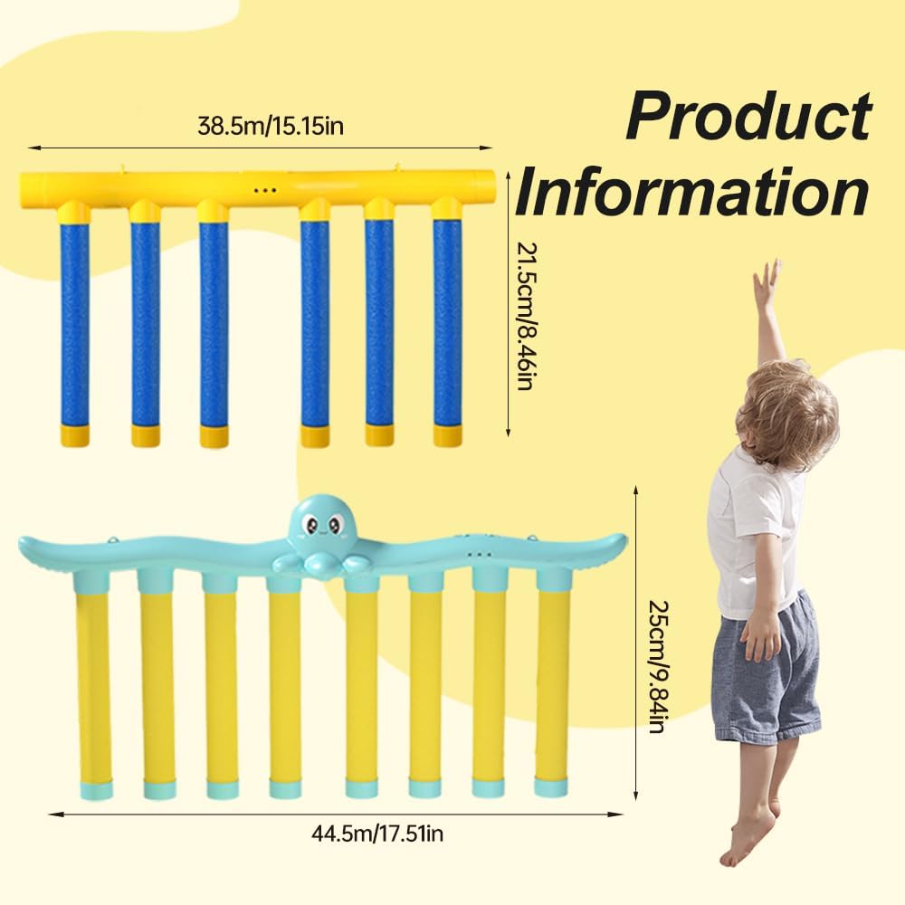 Fiopet Drop Stick Game, 3 Level Falling Speed Adjustable Catching Sticks Game with Music, Hand-Eye Coordination Training Toy for Kids and Seniors (Blue)