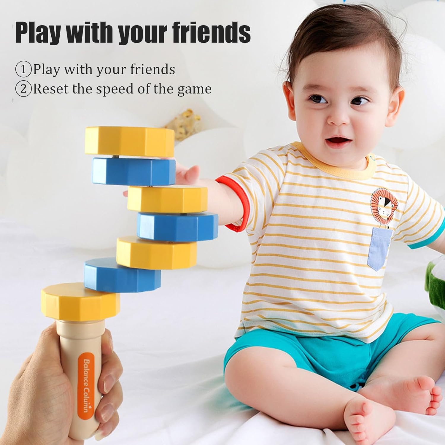 Handheld Wooden Balancers, Wooden Balance Challenge Set, Hand Eye Coordination Sensory Balance Toy for Kids, Coordination & Motor Skills, Encourages Creative Play & Patience - Image 3