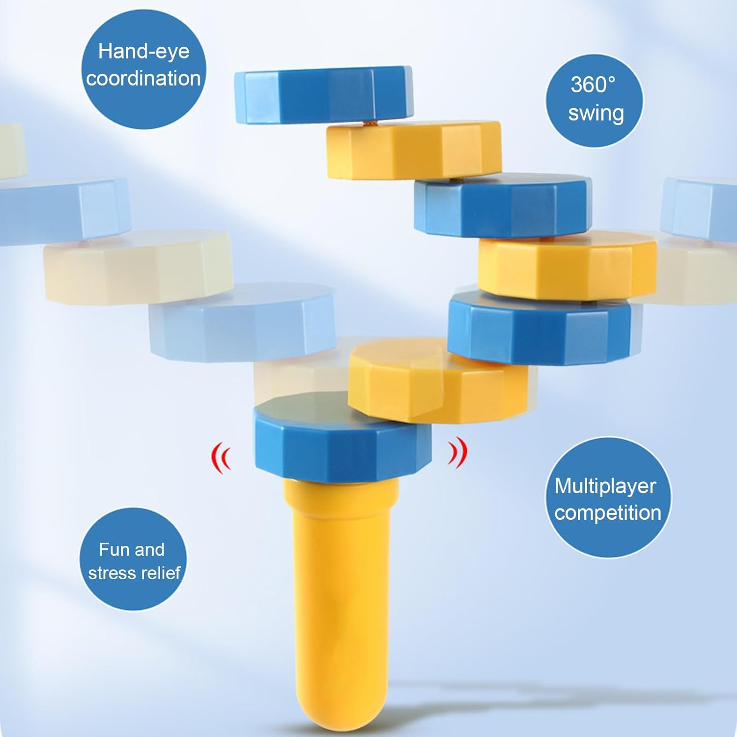 Handheld Wooden Balancers, Wooden Balance Challenge Set, Hand Eye Coordination Sensory Balance Toy for Kids, Coordination & Motor Skills, Encourages Creative Play & Patience - Image 4