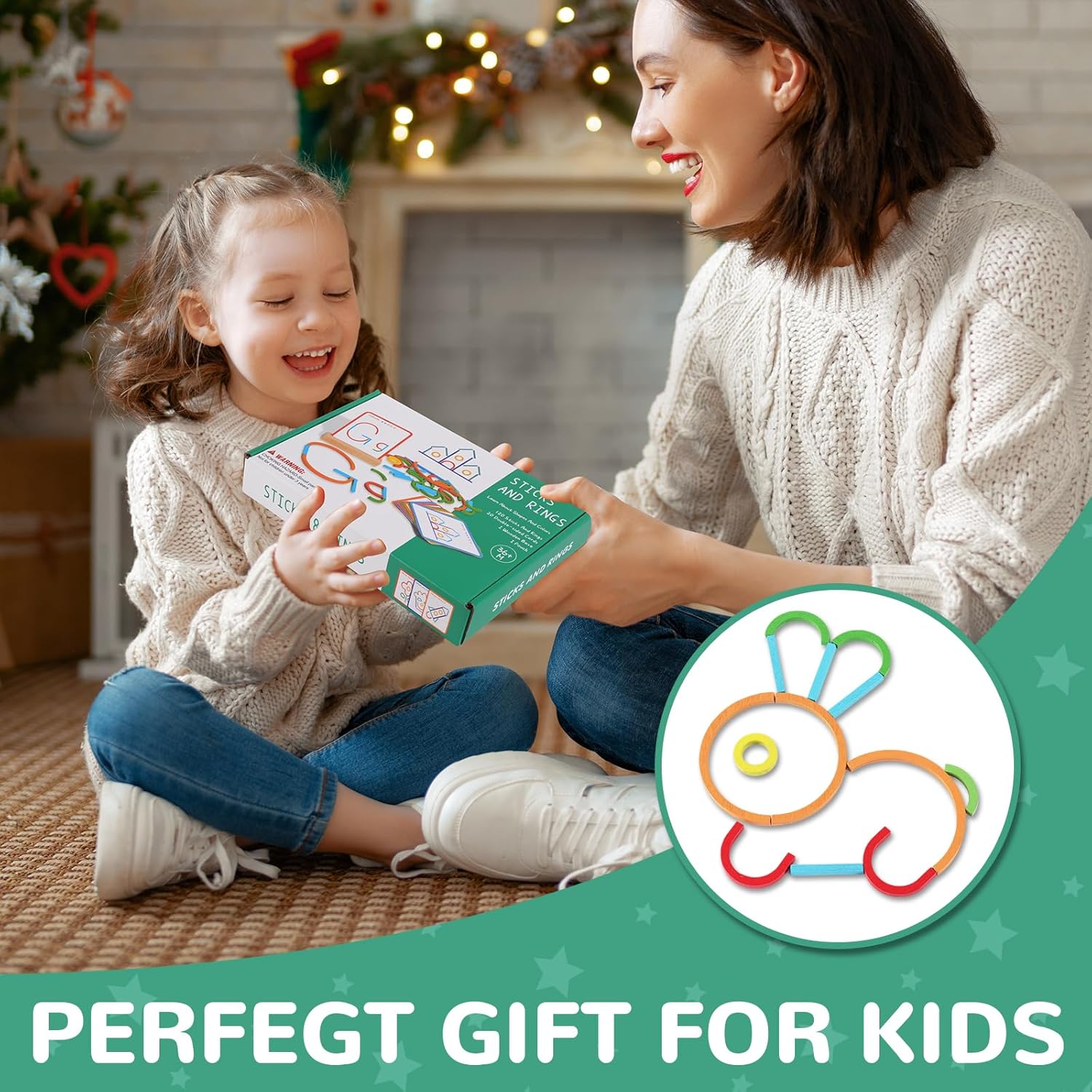 ISMETACU Montessori STEM Puzzle Toy for Kids Ages 3-6 u2013 Wooden Educational Manipulative for Fine Motor Skills, Shape & Color Matching, Creative Building Activity Set for Preschool & Kindergarten - Image 5