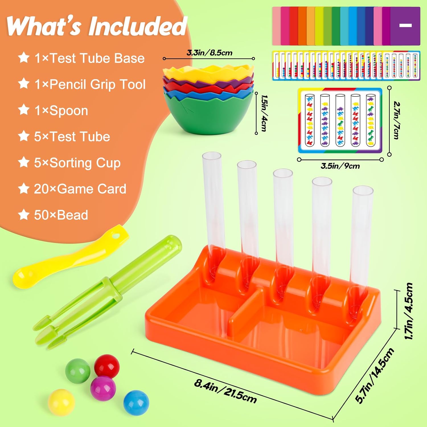 Aizweb Counting and Color Sorting Toys for Toddlers,Tweezer Tongs Color Sorting Kit,Montessori Preschool Kindergarten Learning Activities,STEM Math Manipulatives,Educational Fine Motor Skills