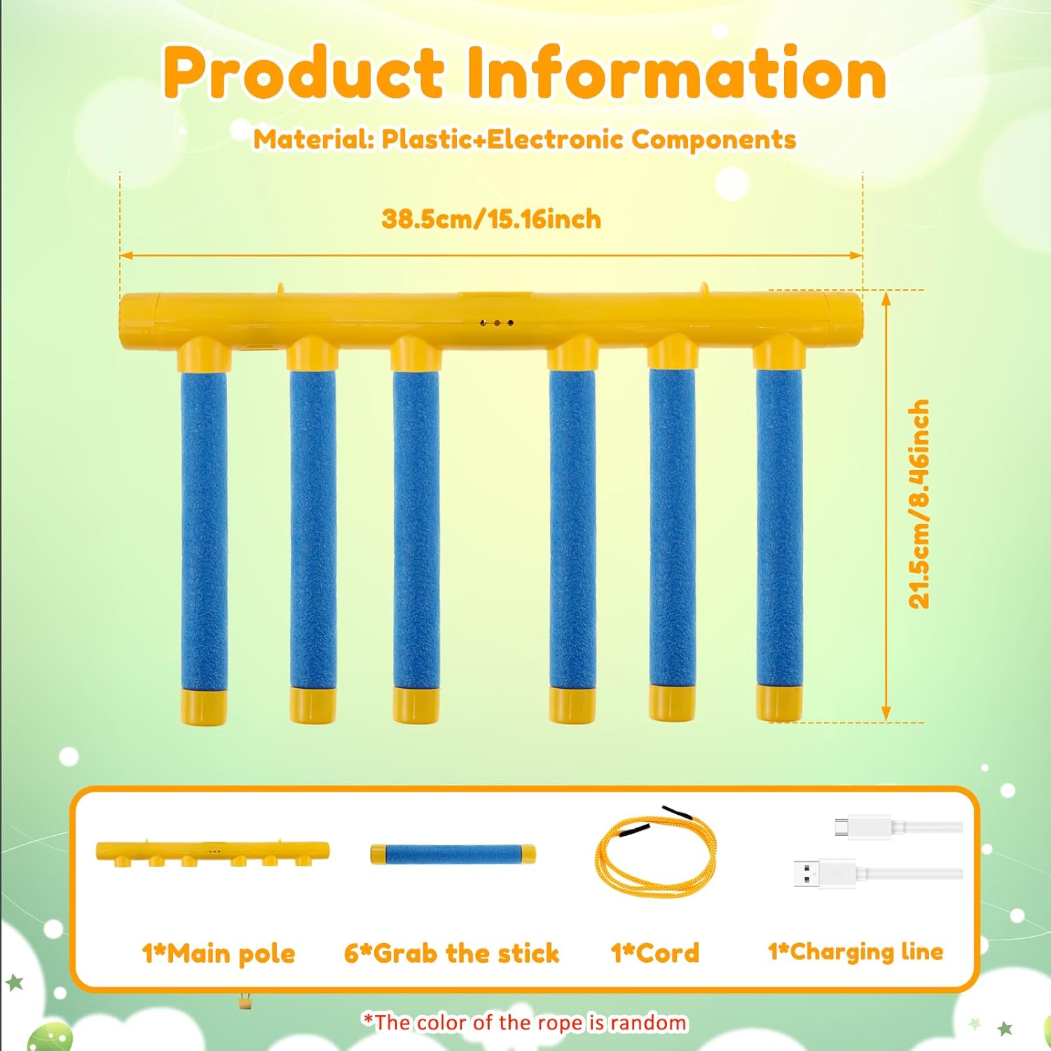 Muyoka Catching Sticks Game, Hand Challenge Game, Drop Sticks Game, Hand-Eye Coordination Training, Reaction Training Toy, 3 Adjustable Speed, Falling Sticks Catching Game for Adults Kids (Blue)