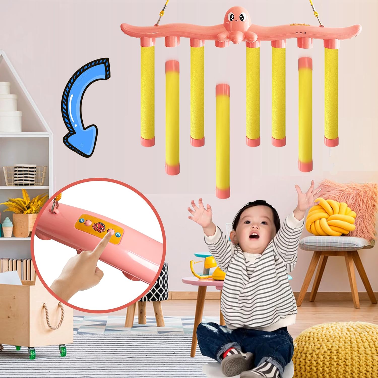 Alternative view of Torvion Crest Upgrade Reflex Challenge Game for Indoor/Outdoor, Hand Speed Challenge GameDrop Stick Game, Portable Reaction Training Toy for Hand-Eye Coordination & Motor Skill Development (Red)