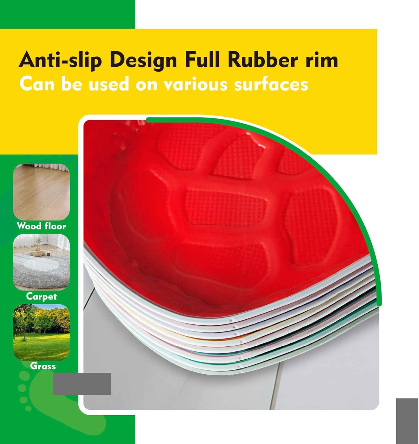 Alternative view of SmartYeen Stepping Stones for kids,8/12 PCS Durable Non-Slip Balance Stones Indoor Outdoor toys for toddlers develope Kids Balance and Coordination Skills