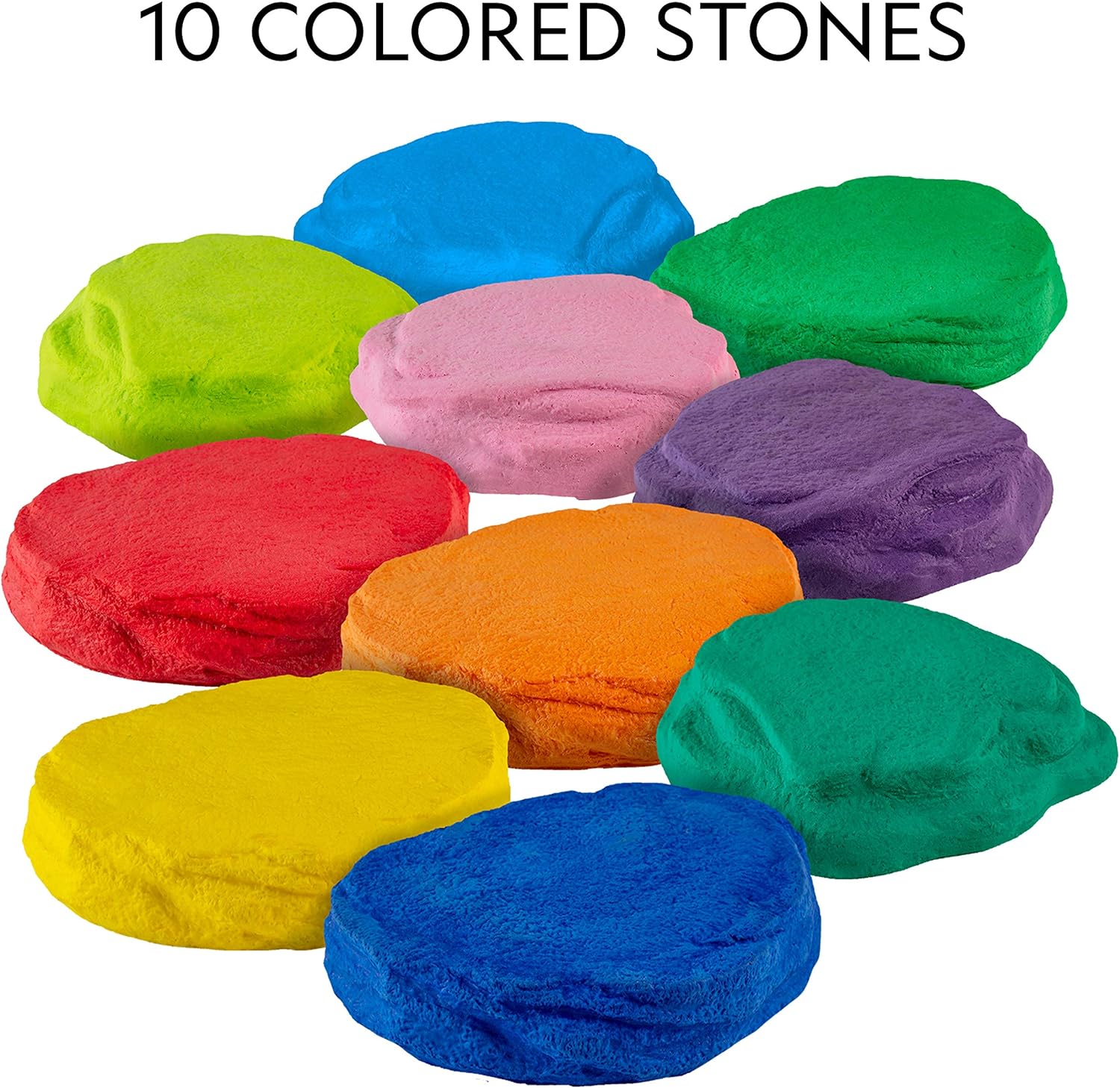 NATIONAL GEOGRAPHIC Stepping Stones for Kids u2013 10 Soft Durable, Encourage Toddler Balance & Gross Motor Skills, Indoor & Outdoor Toys, Balance Stones, Obstacle Course (Amazon Exclusive)