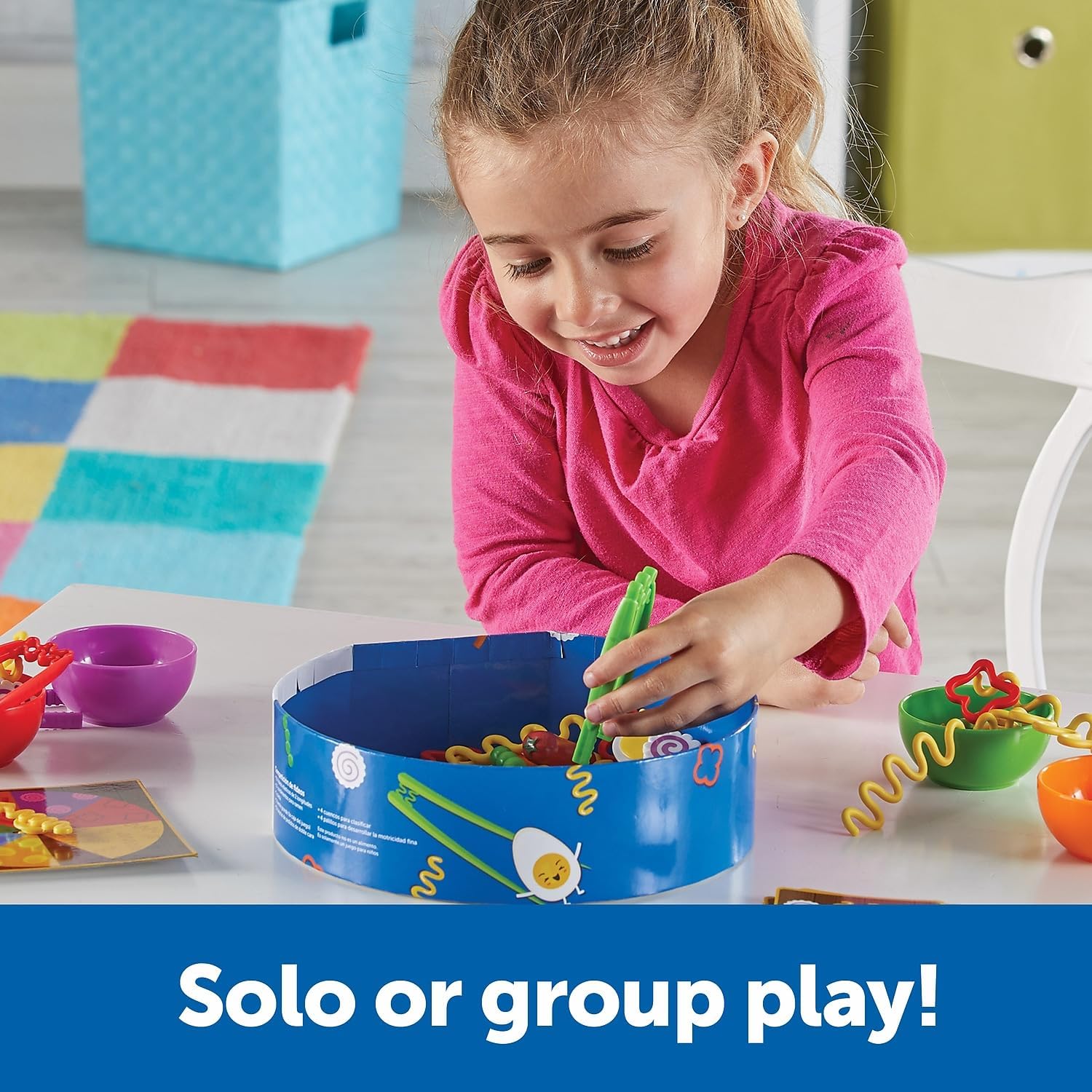 Learning Resources Noodle Knockout! Fine Motor Game Math Busy Board Sensory Bin STEM Toys, Ages 4+