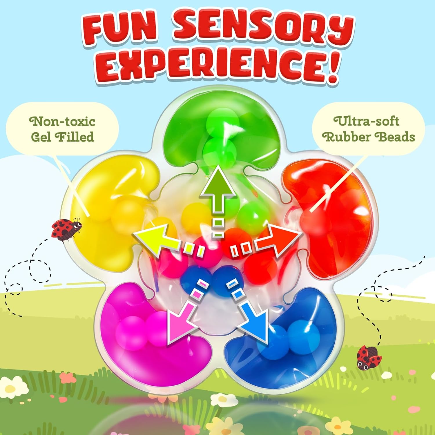 Alternative view of Color Sorting Toys Sensory Toys, Fine Motor Skills Game for Toddlers, Color Matching Toy Preschool Learning Activities Educational Calm Down Montessori Toy for Kids Boys Girls Ages 1 2 3 As Gifts